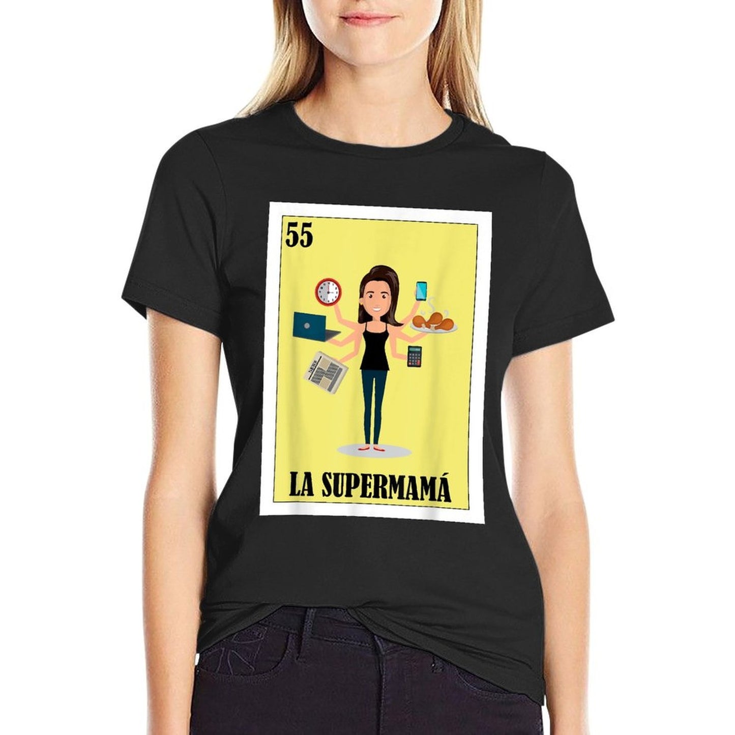 Funny Mexican Mom Design - La Supermama Lightweight T-Shirt