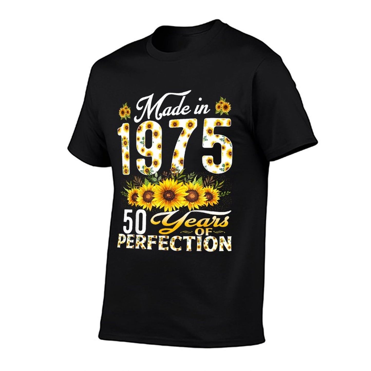 50 Years Old Made In 1975 Floral 50th Birthday Decorations Graphic-printed T-Shirt