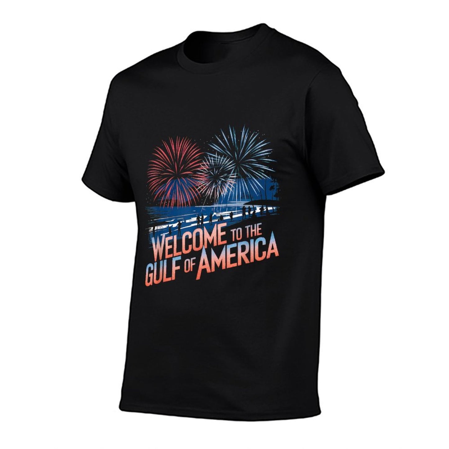 Gulf Of USA America Gift Men Women Flag Beach Fade-proof Color T-Shirt