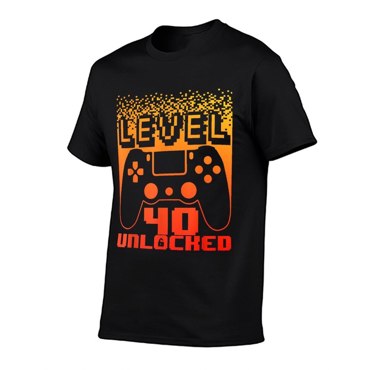 40th Birthday For Men Level 40 Unlocked Gamer 40 Year Old Easy-care T-Shirt