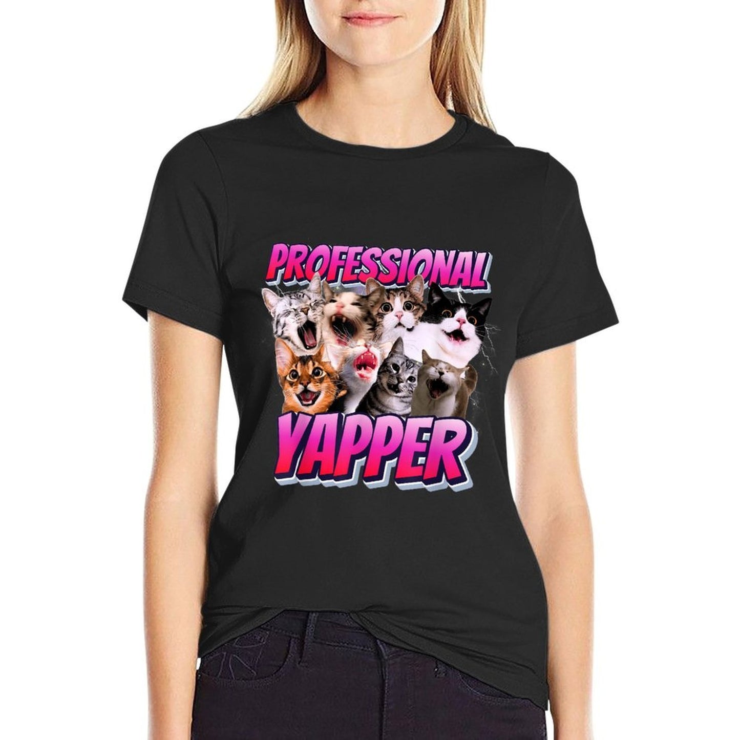Professional Yapper Cat Funny Weird Specific Meme Lightweight T-Shirt
