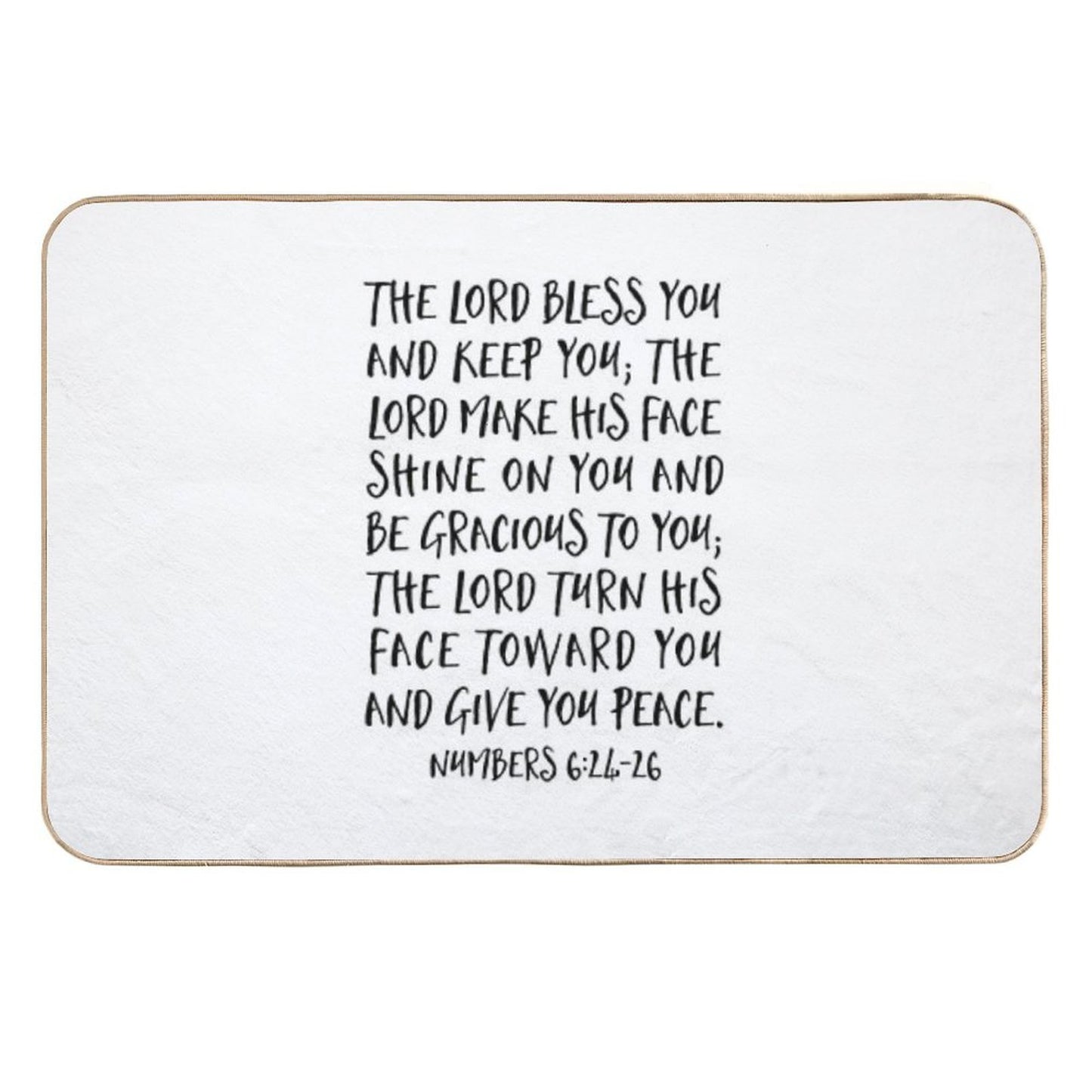 The Lord Bless You And Keep You, Numbers 624-26, Scripture Art High-Traffic Bath Mat