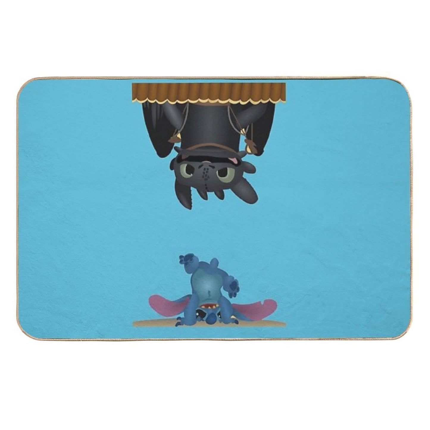 Besties Are As Mad As Each Other - Stitch And Toothless Easy Maintenance Bath Mat