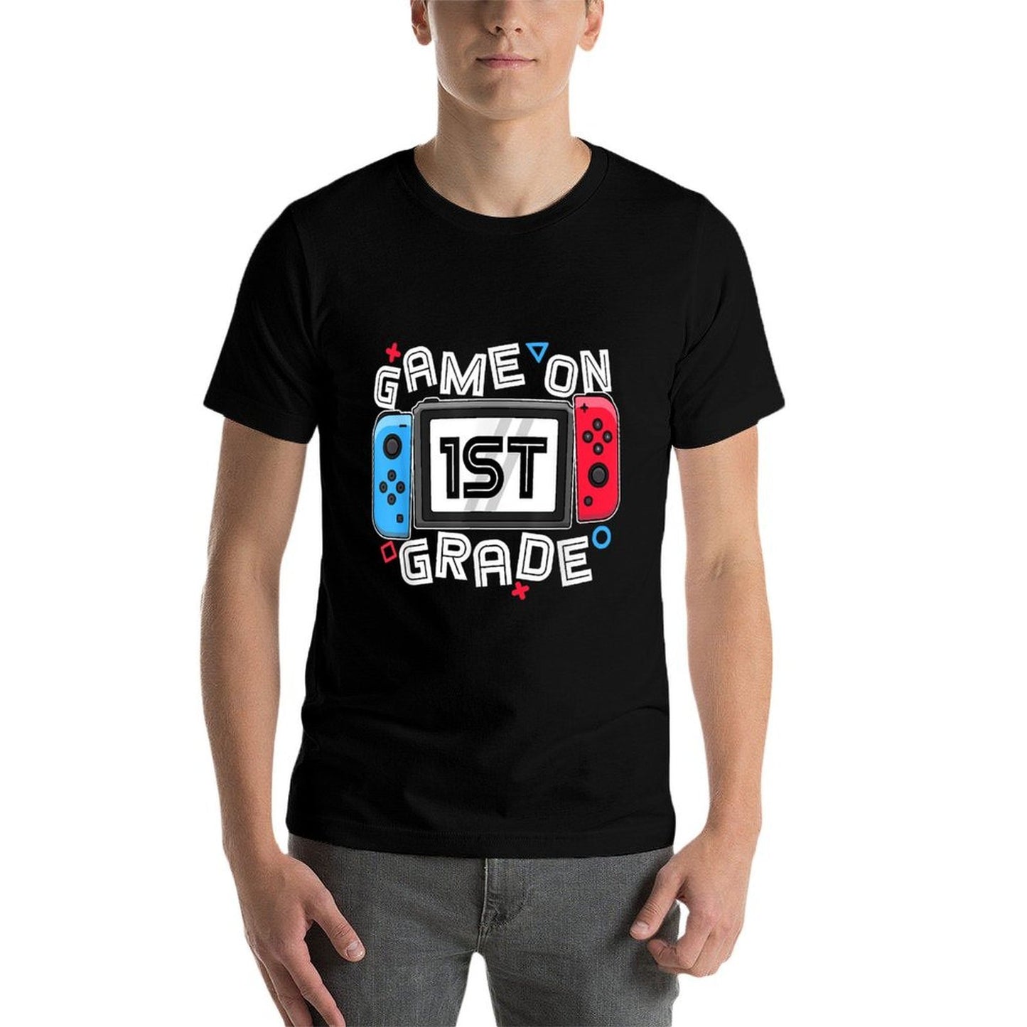 Game On 1st Grade Back To School Funny Gamer Kids Boys Durable T-Shirt