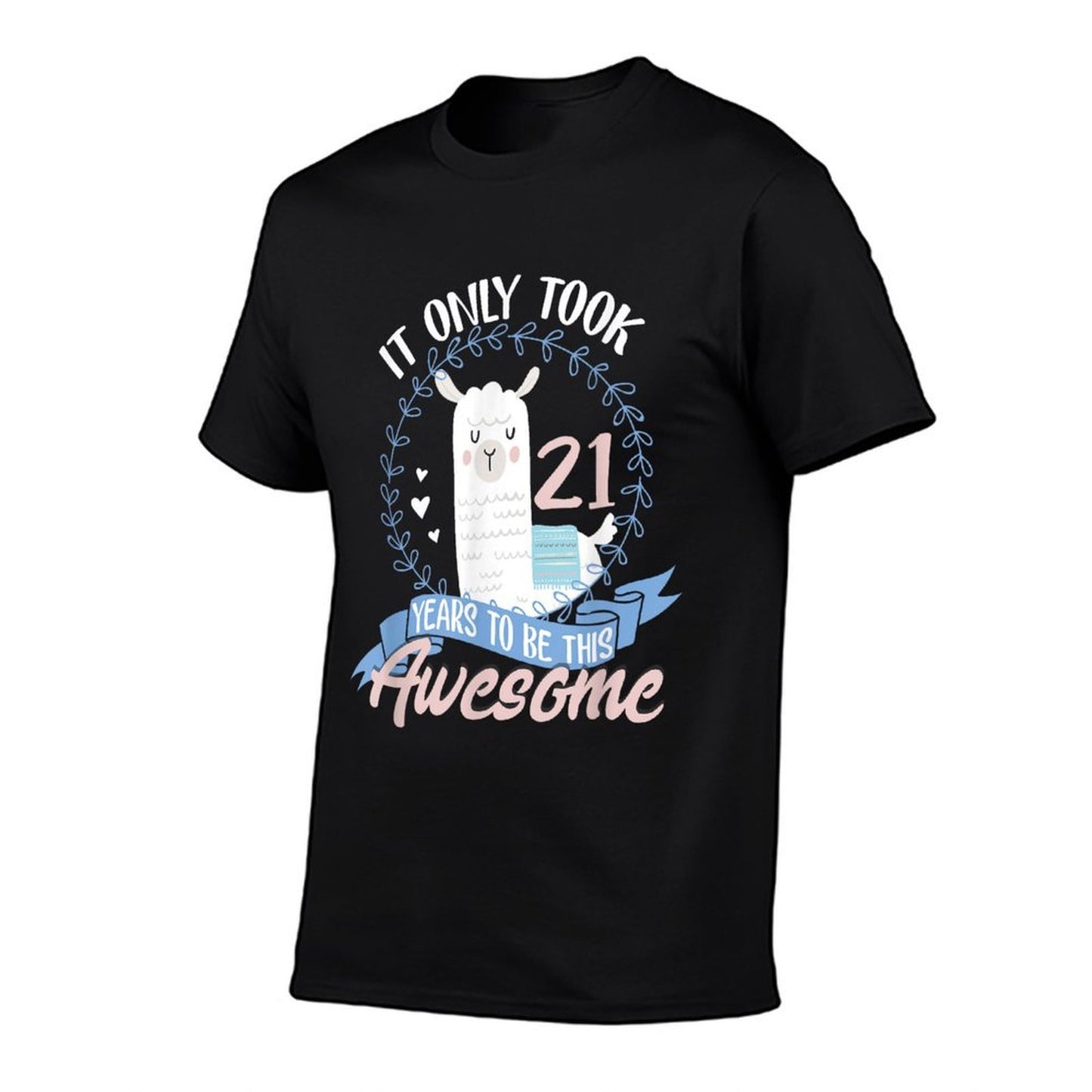 21st Birthday Llama Awesome Gifts Polyester Blend T-Shirt