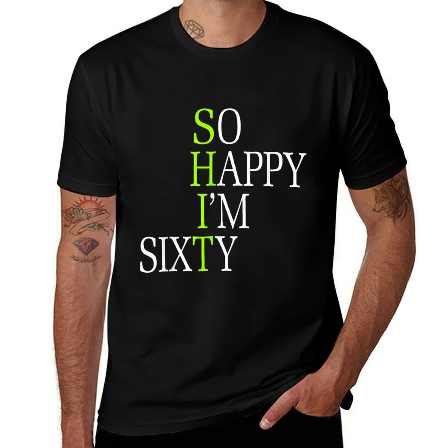 So Happy I'm Sixty 1962 Funny 60th Birthday Slim-fit Cut T-Shirt