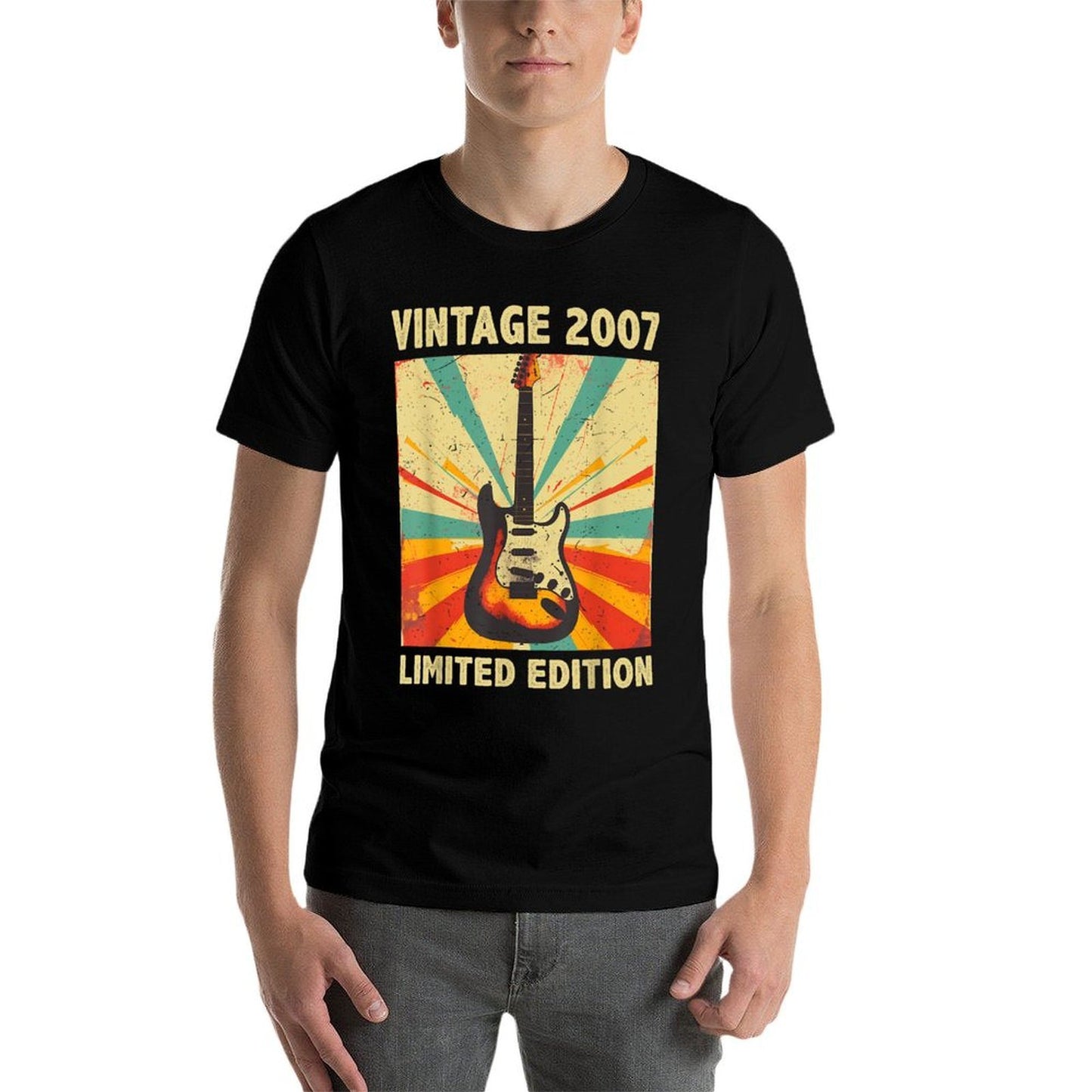 18 Years Old Gift Vintage 2007 Guitar Lover 18th Birthday Affordable Price T-Shirt