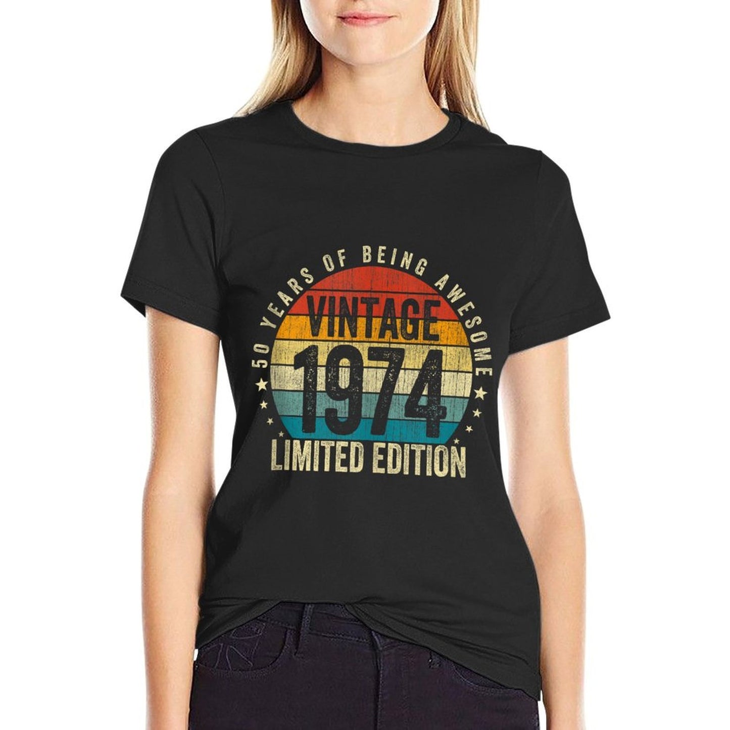 50 Years Old Gifts Vintage 1974 Born In 1974 50th Birthday Breathable T-Shirt