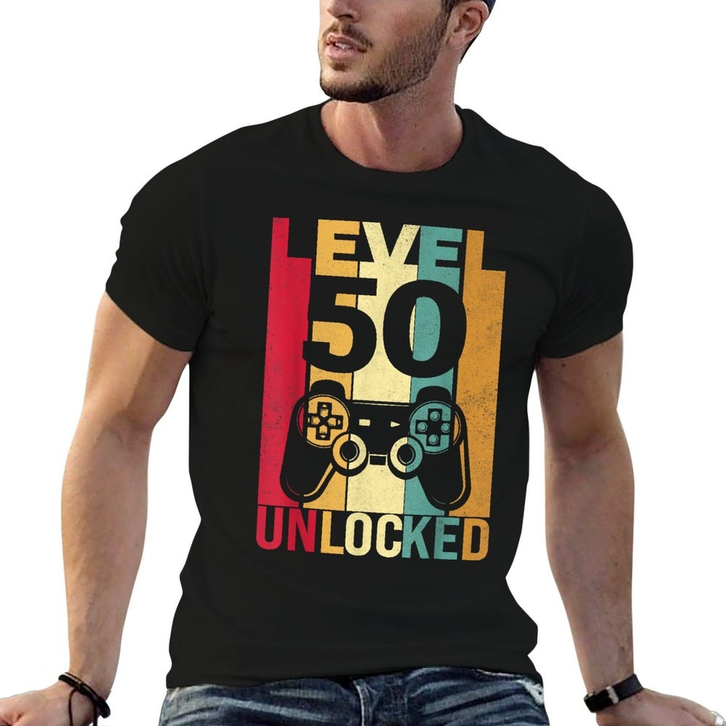 1971 1972 Birthday Men Male Him Fun 50 Funny 50th Birthday Oversized Silhouette T-Shirt