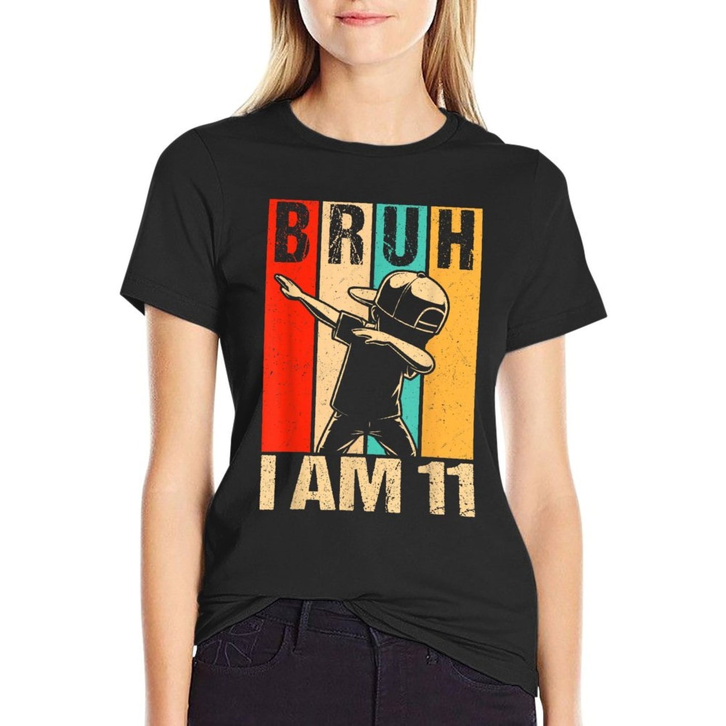 11 Year Old Birthday Dabbing Boy Bruh It's My 11th Birthday Versatile T-Shirt