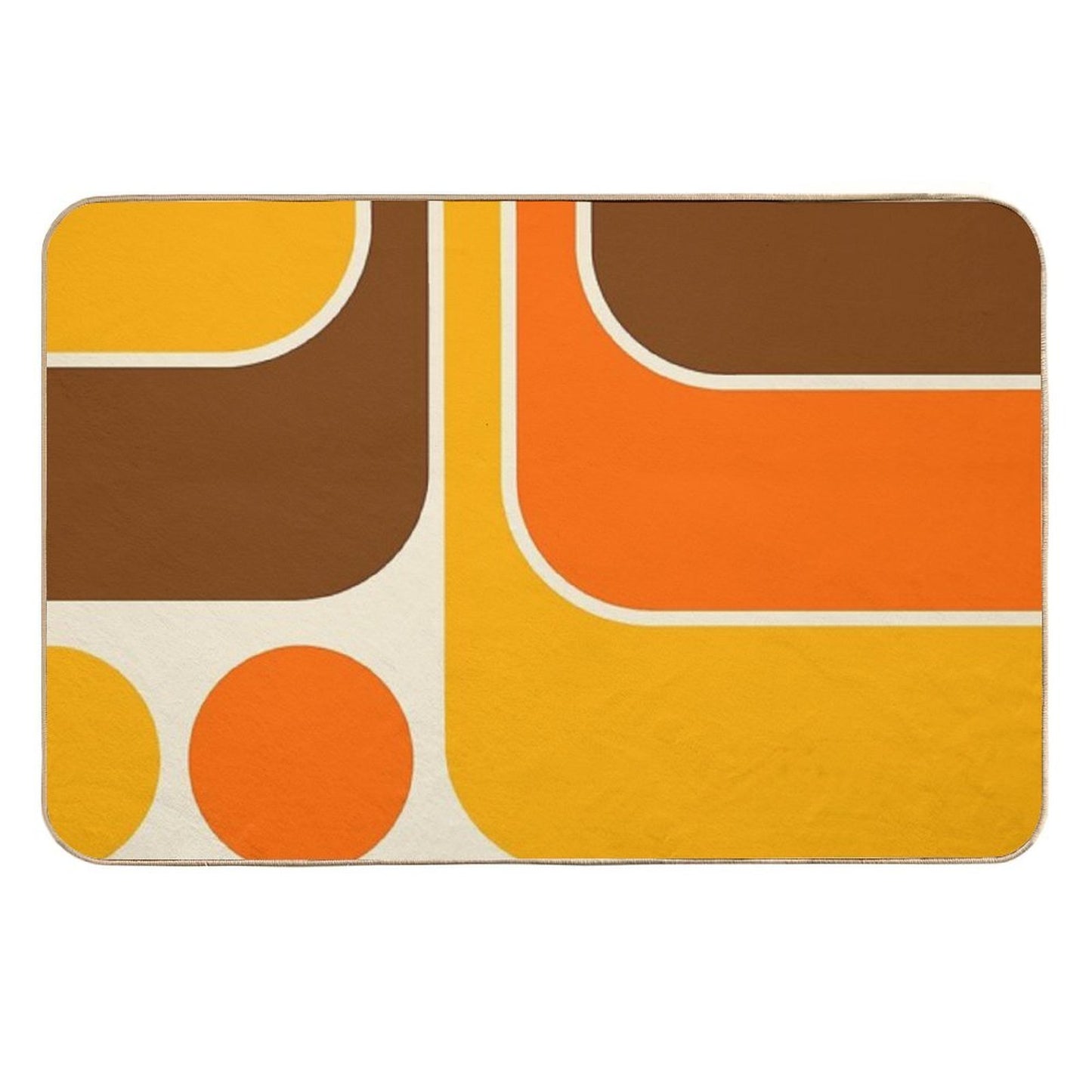 Retro Geometric Design 624 Multi-Purpose Bath Mat