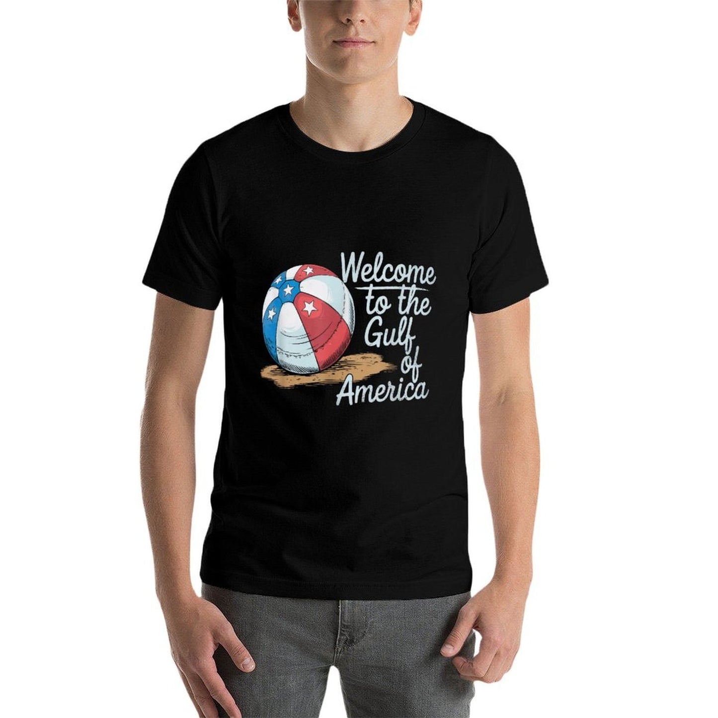 Gulf Of USA America Gift Men Women Flag Beach Vintage-inspired T-Shirt
