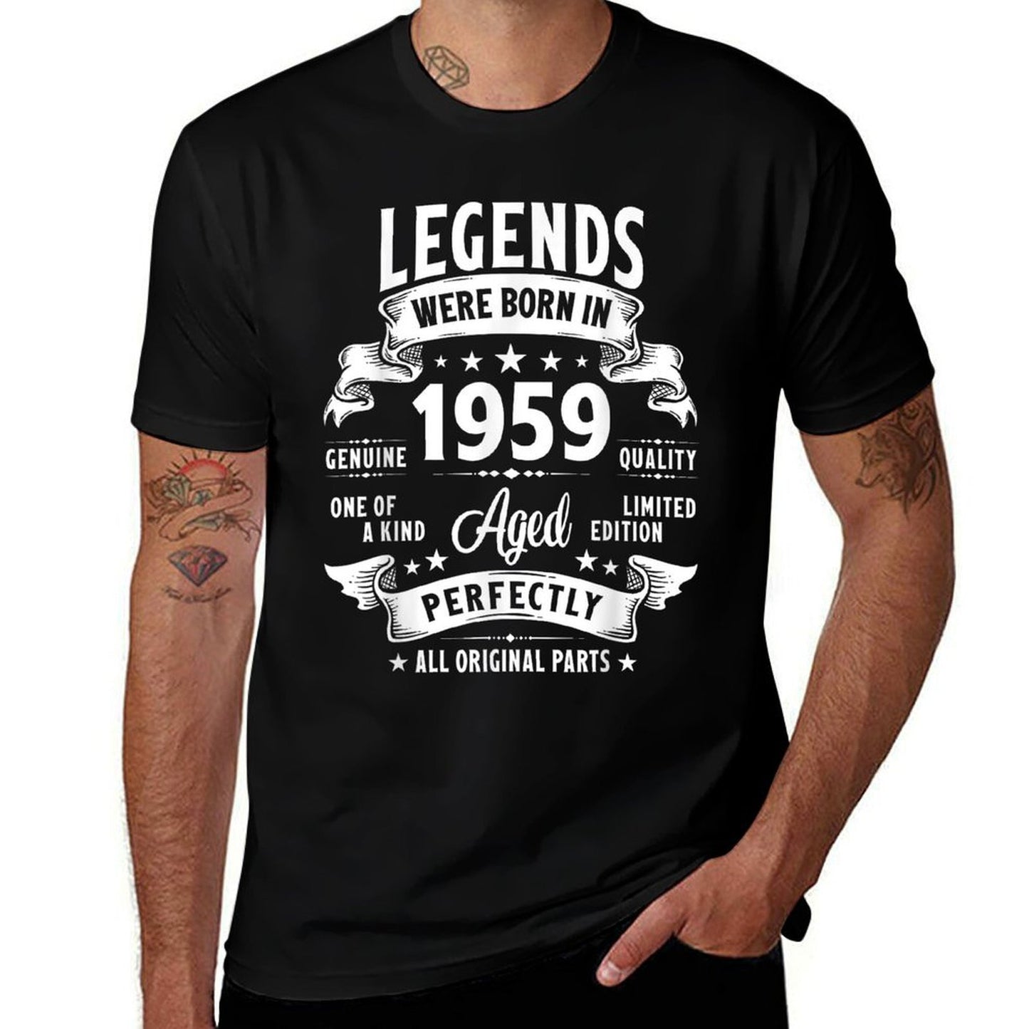 Vintage 1959 66 Year Old Gifts For Men Women 66th Birthday Wrinkle-resistant T-Shirt