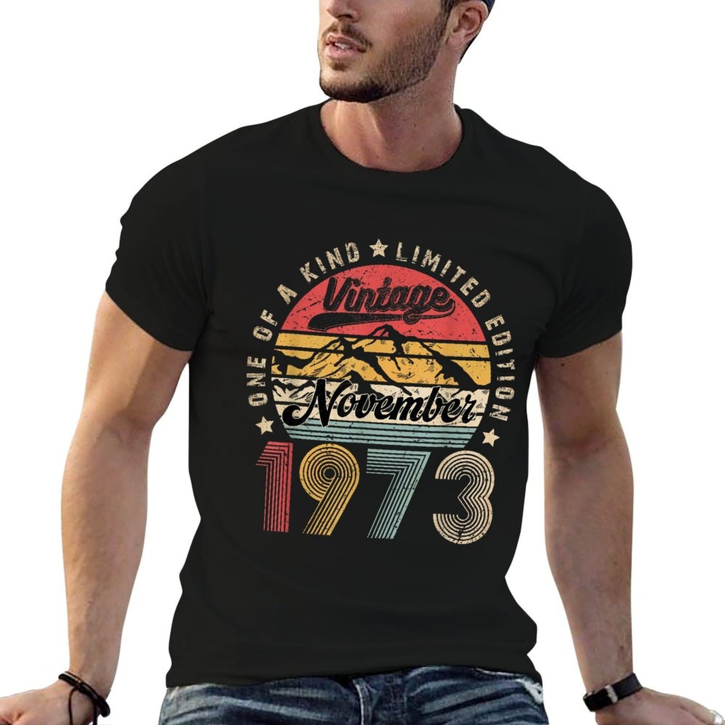 Funny 50 Year Old November 1973 Vintage Retro 50Th Birthday Stretchy T-Shirt