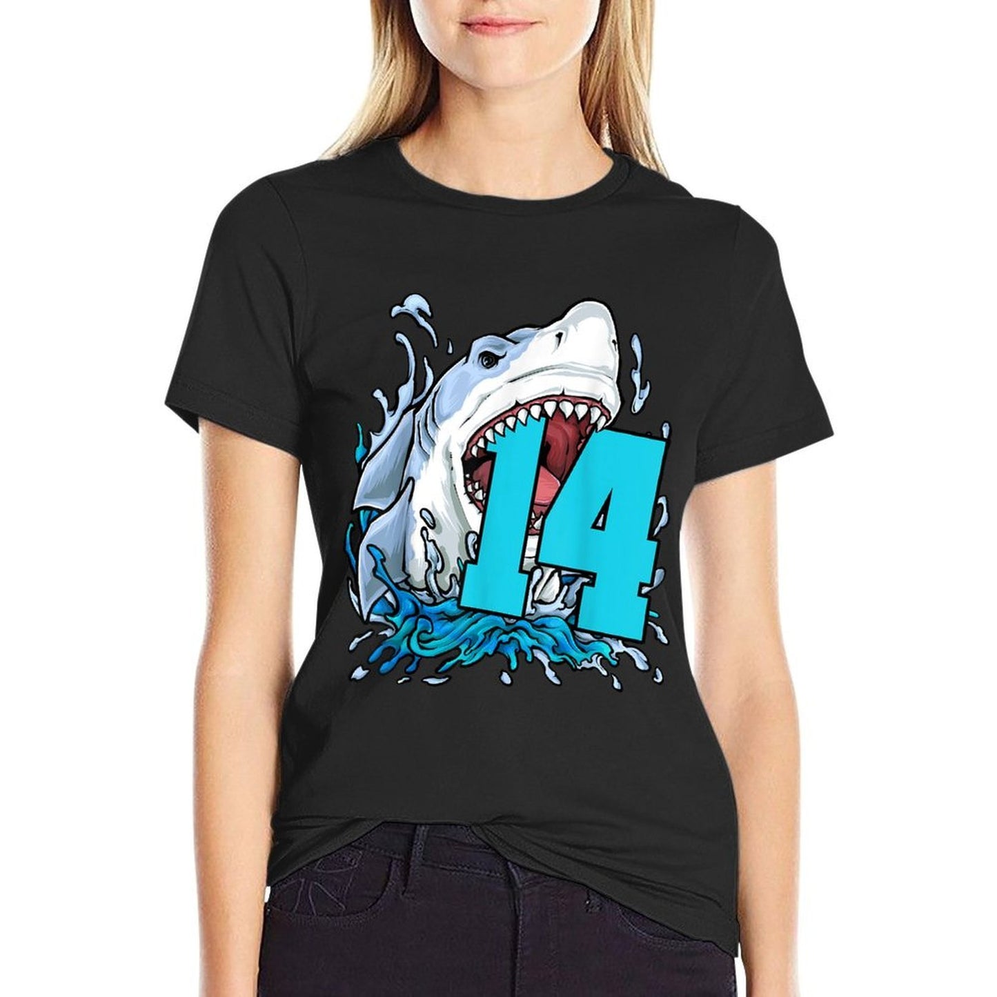 Shark Shark Lover 14th Birthday Comfortable T-Shirt