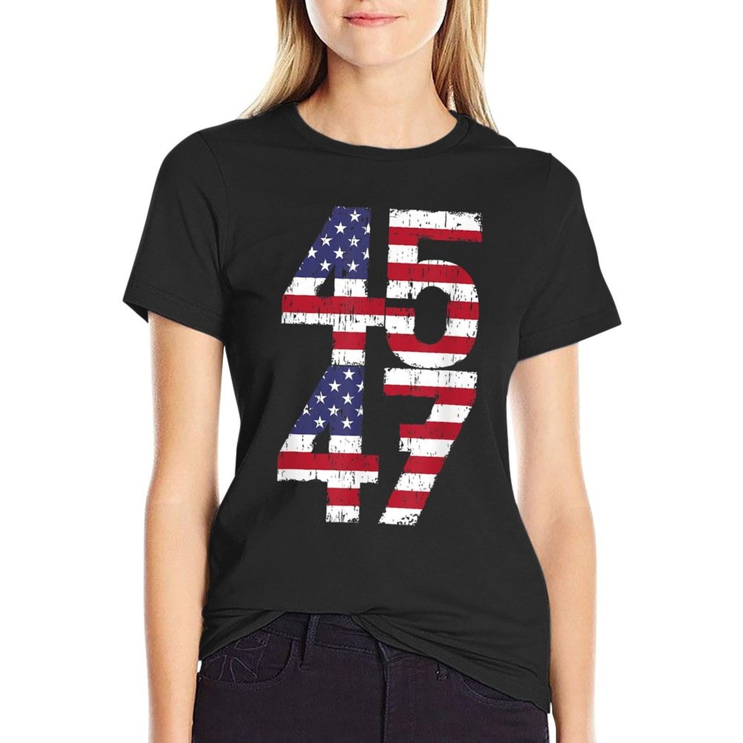 Trump 45th And 47th President Vintage Tagless Design T-Shirt