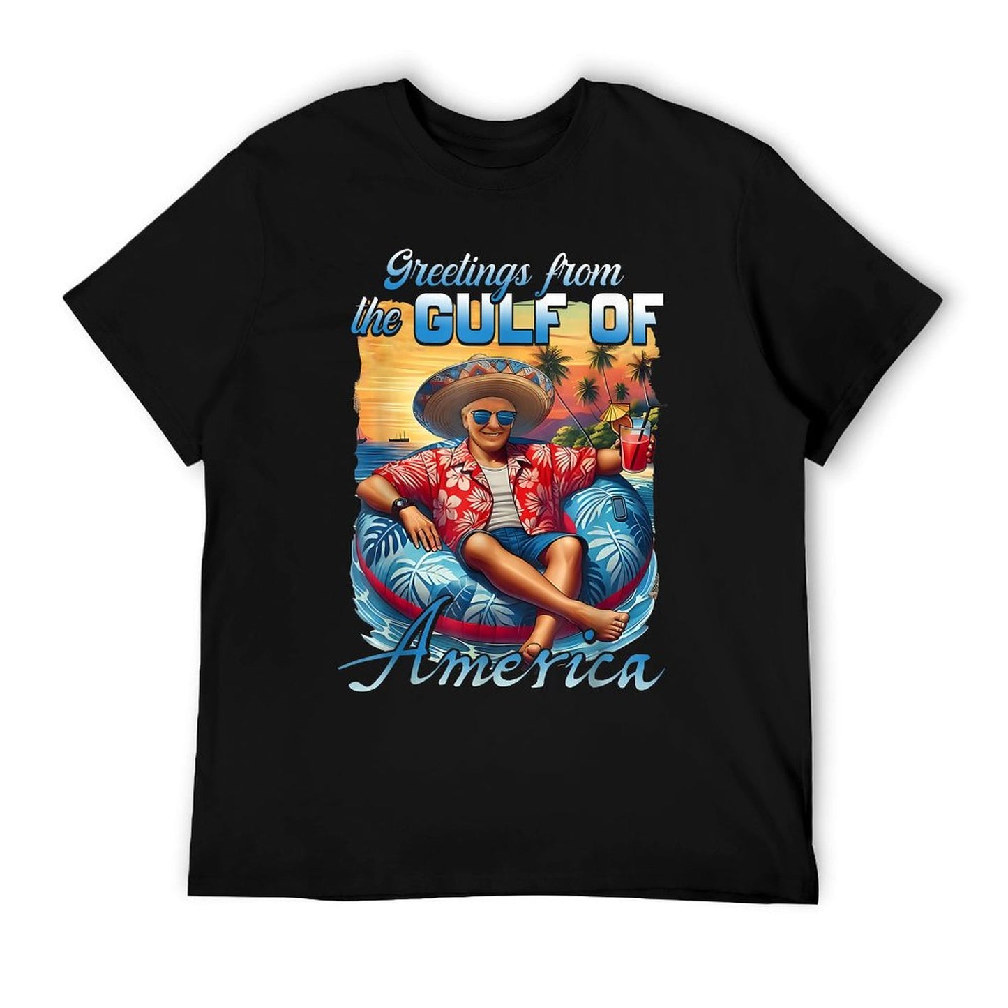 Gulf Of Usa America Trump Greeting from The Patriotic Gulf Vintage-inspired T-Shirt