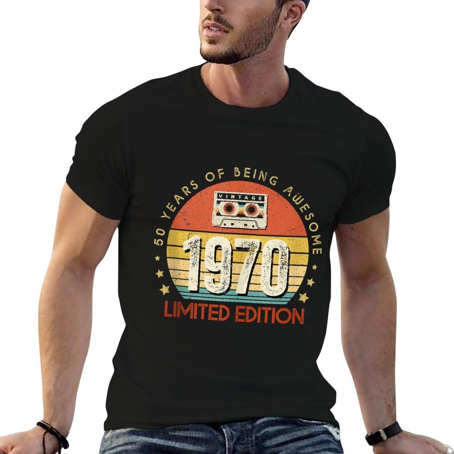 Vintage Made in 1970 Cassette Tape 50th Birthday 50years Old Versatile T-Shirt