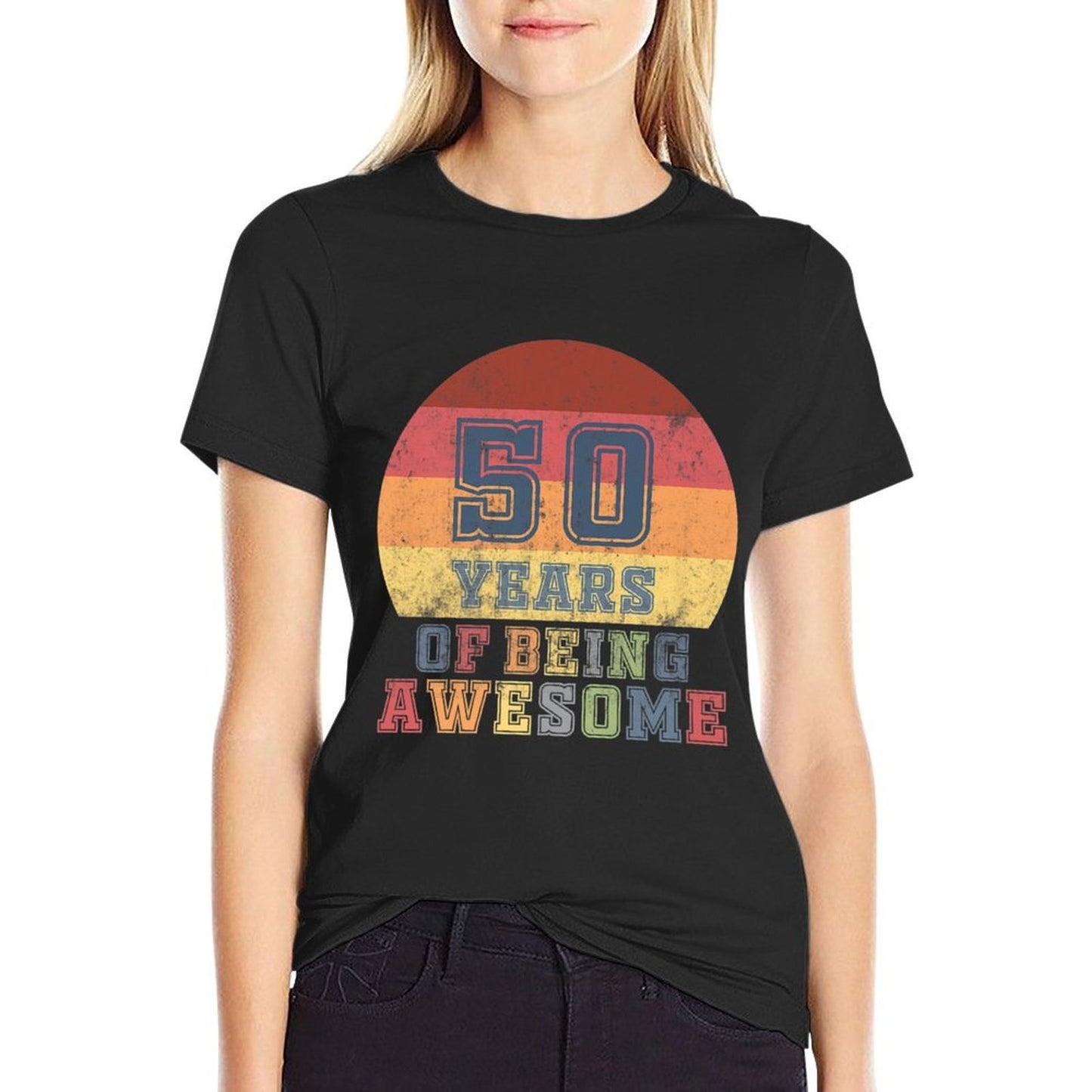 50th Birthday Women Mom Gift for 50 Year Old Dad Men Premium Durable T-Shirt