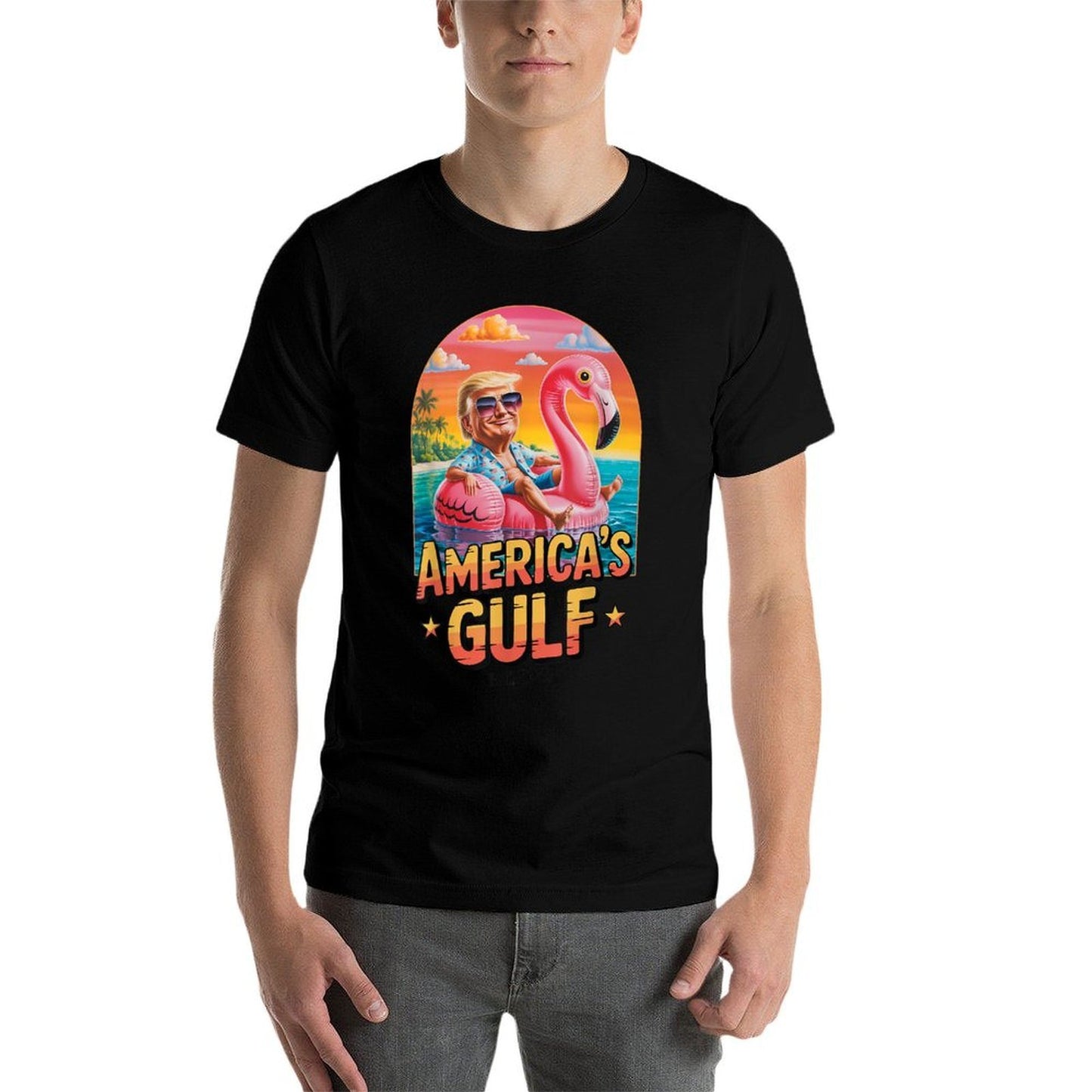 Funny Trump America's Gulf Est 2025 Trump Merchandise High-quality Stitching T-Shirt
