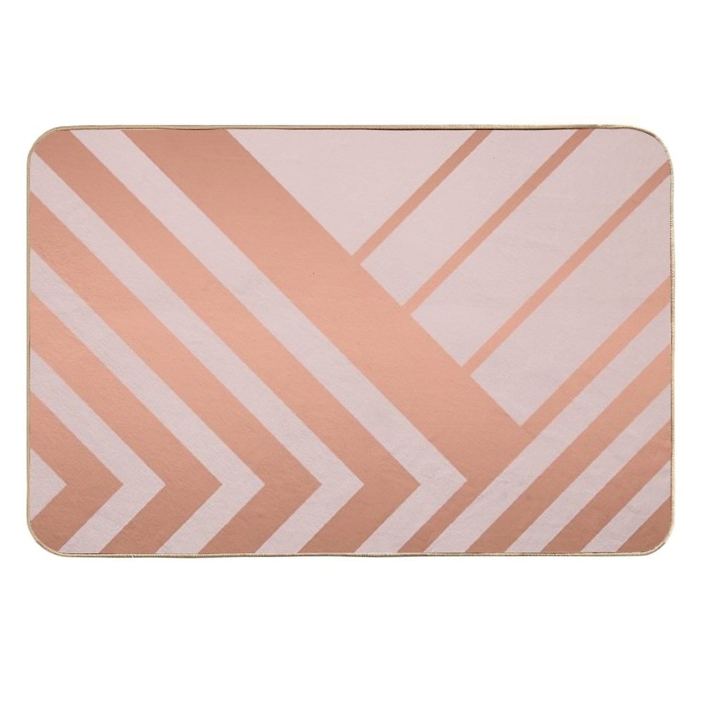 Pink And Copper Geometric Luxe Long-Lasting Bath Mat