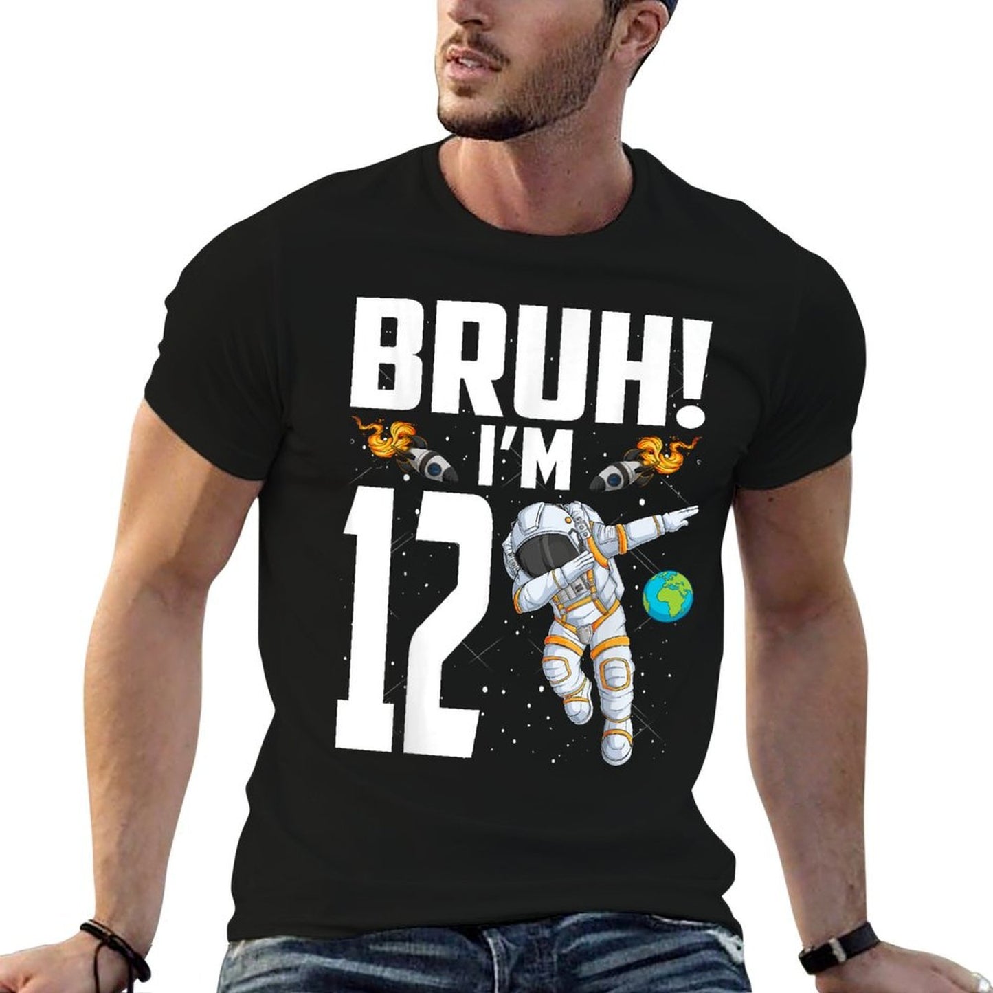 12th Birthday Astronaut Bruh I'm 12 Years Old Birthday Quick-drying T-Shirt