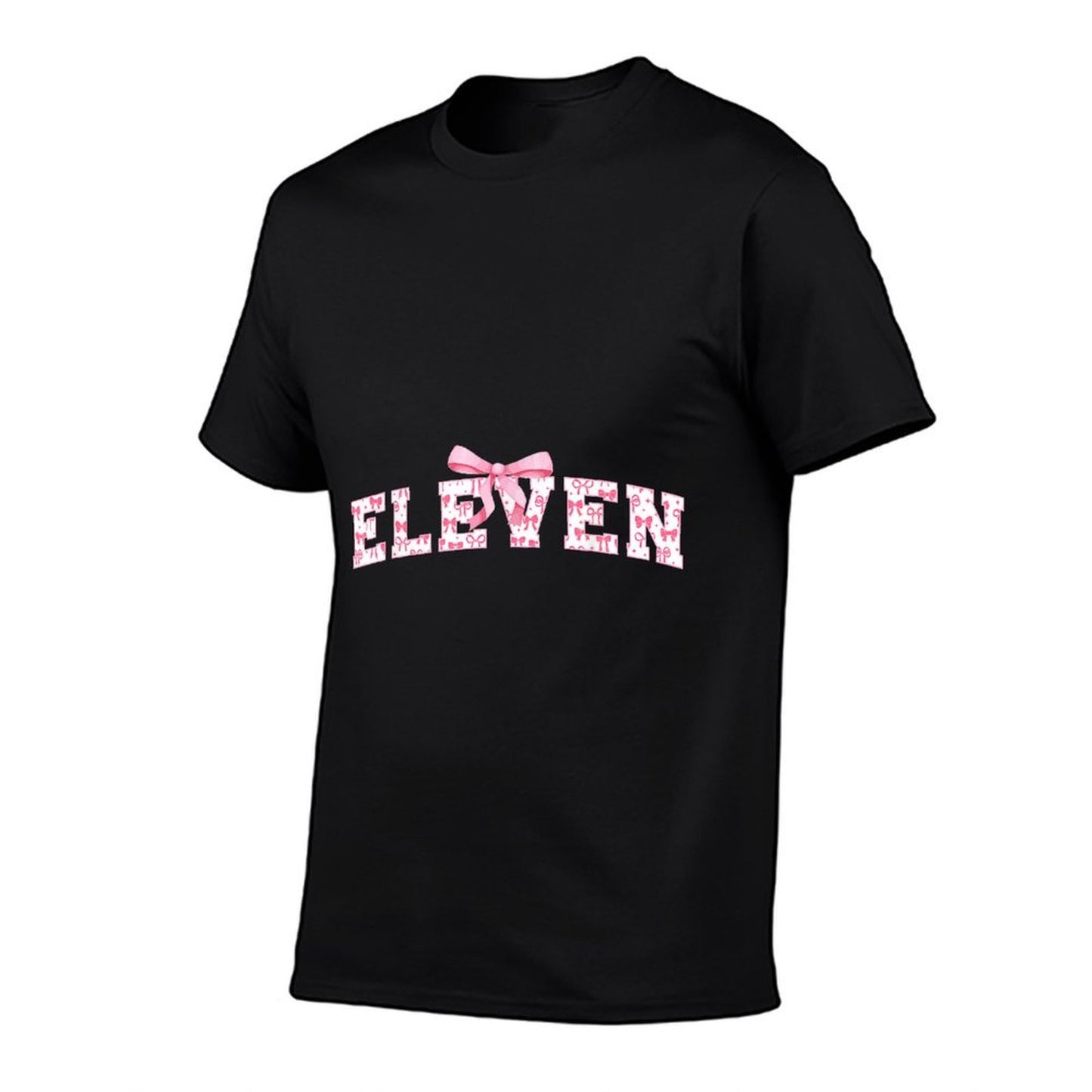 11th Coquette Themed Birthday Eleven Year Old Coquette Bow Trendy Pattern T-Shirt