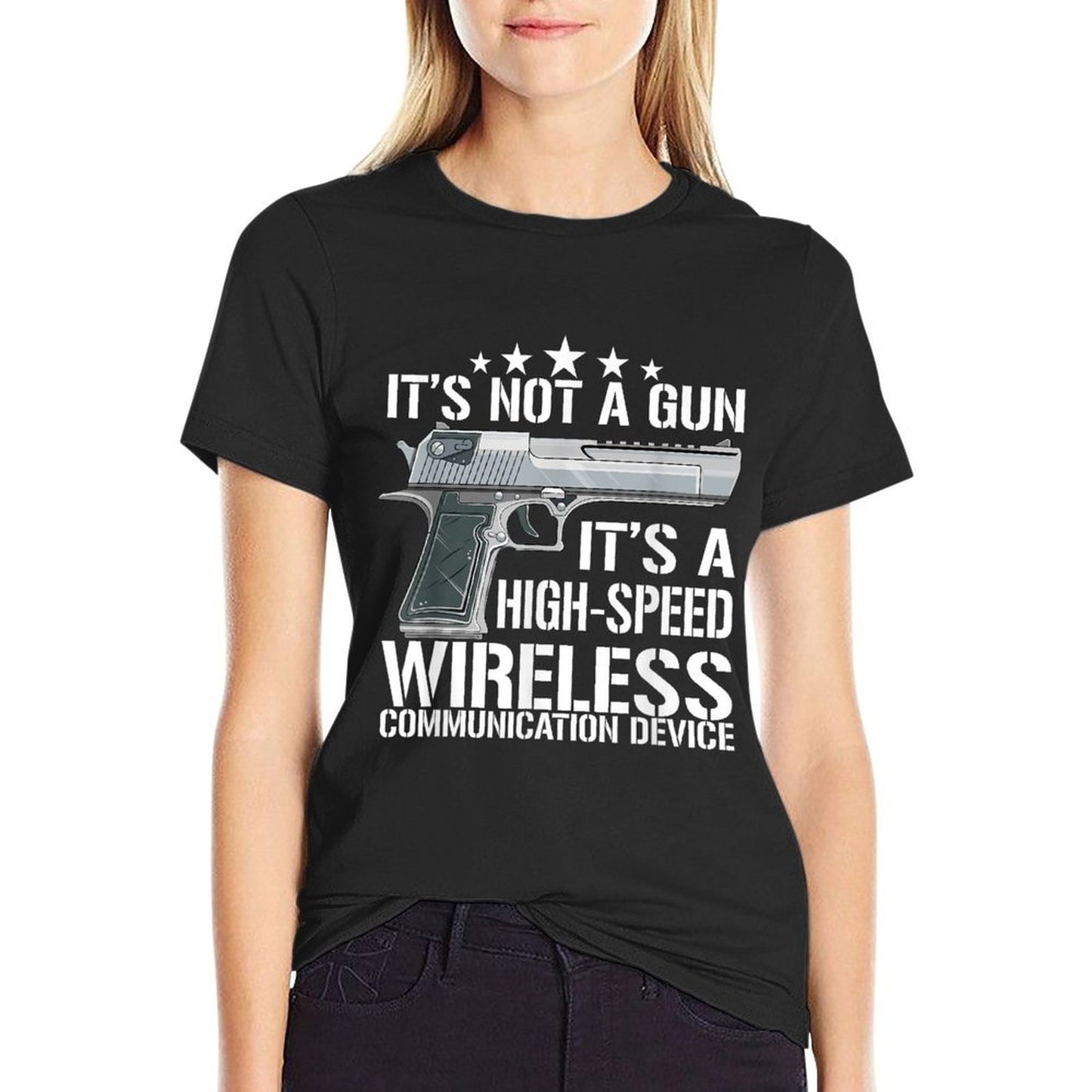 Funny Ammo Gun Lovers Saying Gun Owner Gift Ideas - Its Not A Gun Meme - Funny Its Not A Gun - Black, Unisex-Adults,,, Small, US Wrinkle-resistant T-Shirt