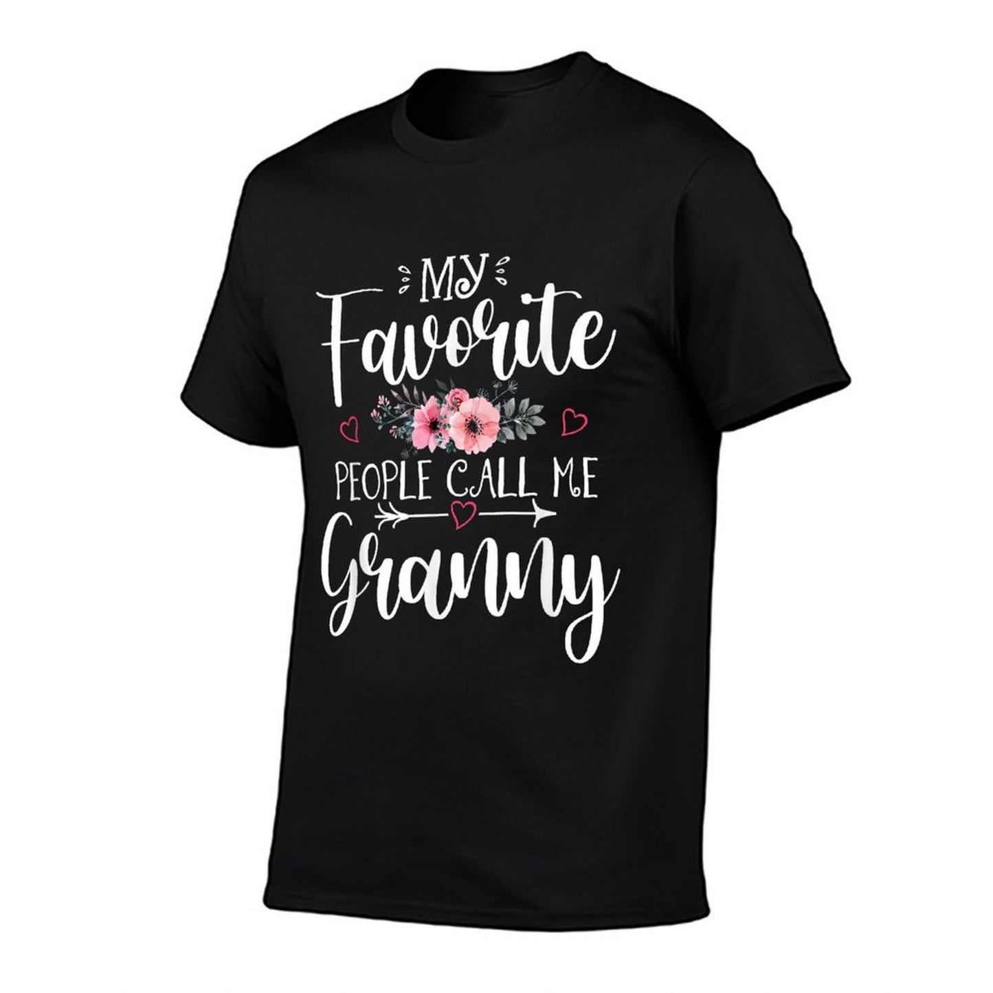My Favorite People Call Me Granny Floral Mother's Day Cotton T-Shirt