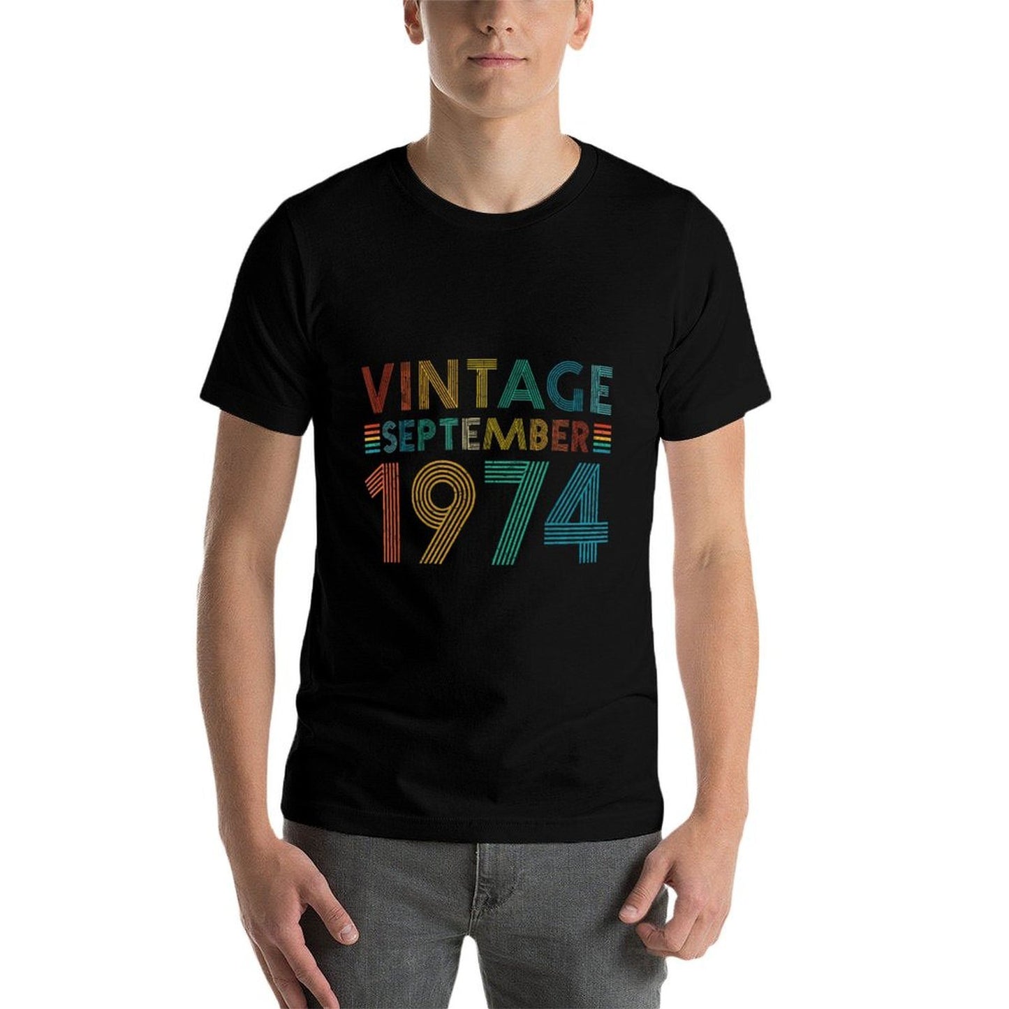 1974 Vintage September 50th Birthday Relaxed-fit T-Shirt