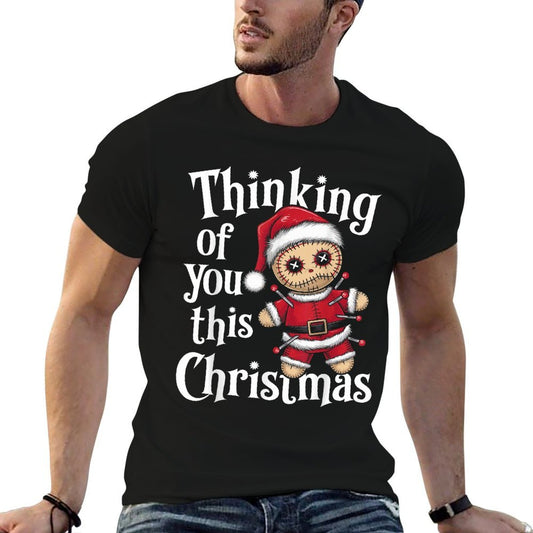 Thinking Of You This Christmas Voodoo Doll Santa Sarcastic Breathable T-Shirt
