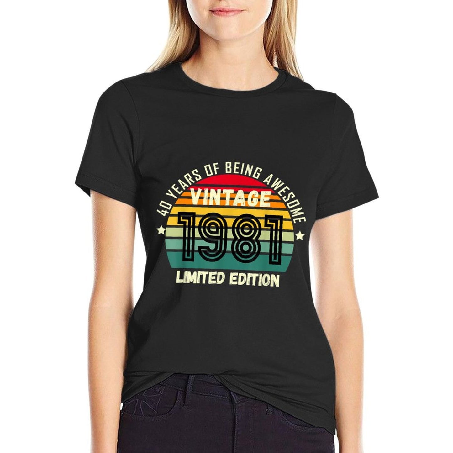 40 Year Old Gifts Vintage 1981 Limited Edition 40th Birthday Easy-care T-Shirt