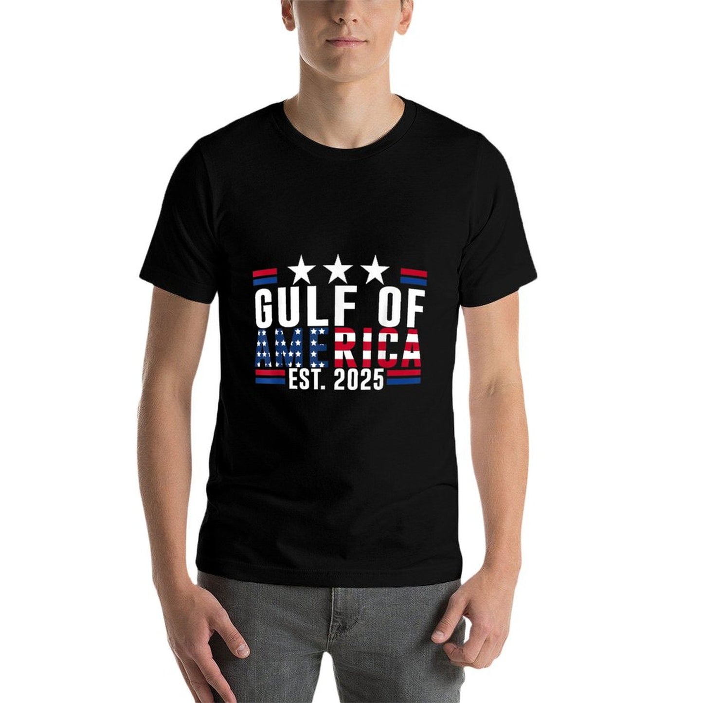 Retro Gulf Of USA America 2025 American Flag Versatile T-Shirt