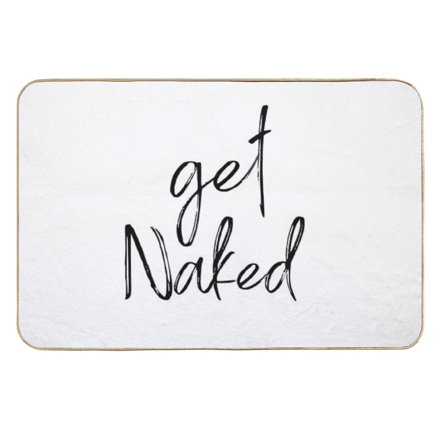 Get Naked Funny Bathroom Art Rapid-Drying Bath Mat