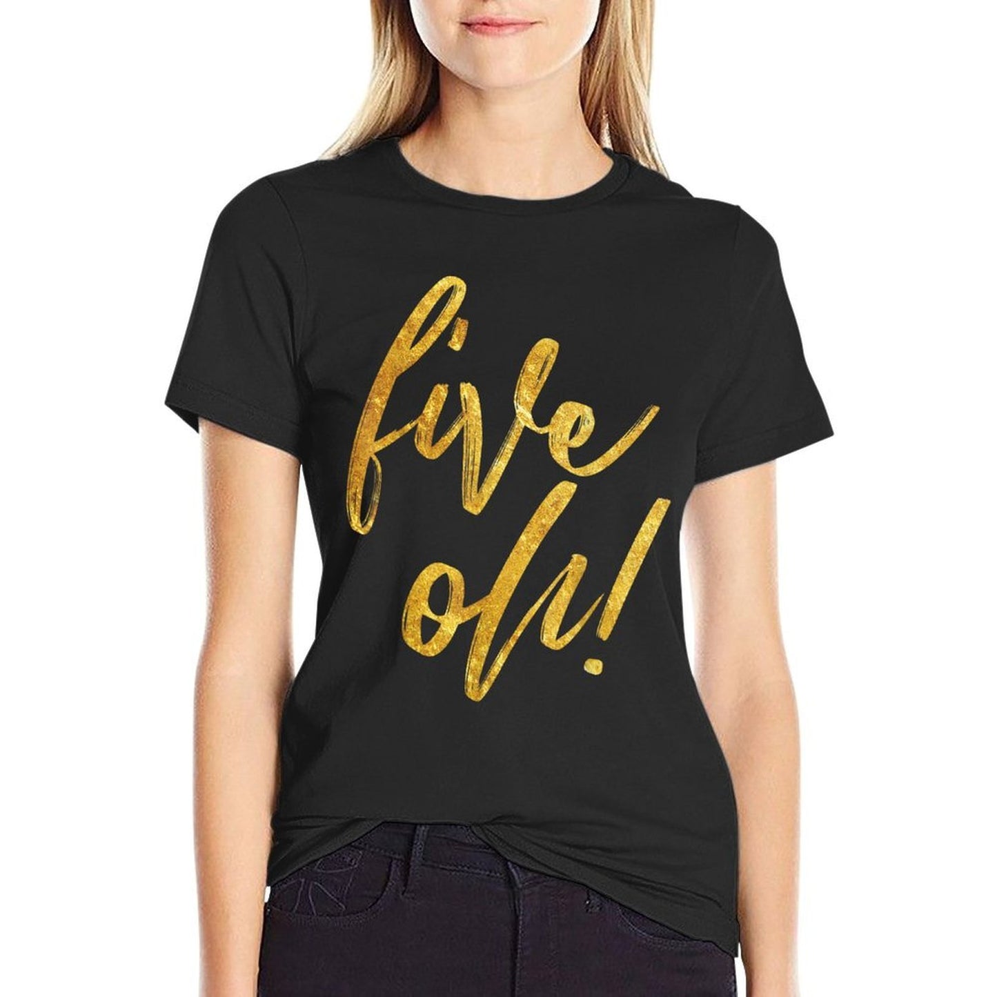 50th Birthday, Fifty Years Old Cute Graphic Summer-ready Fabric T-Shirt