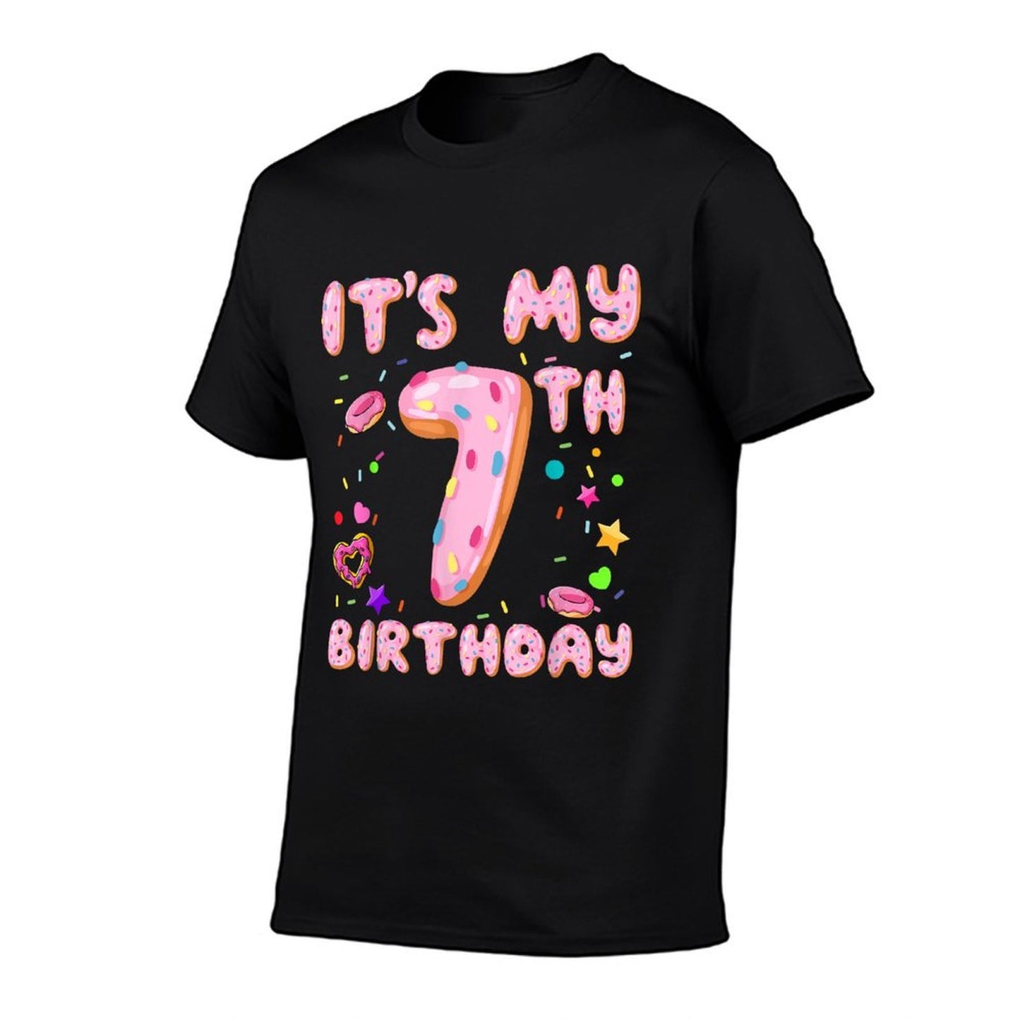 It's My 7th Birthday Sweet Donut 7 Year Old Bday Girl Lightweight T-Shirt