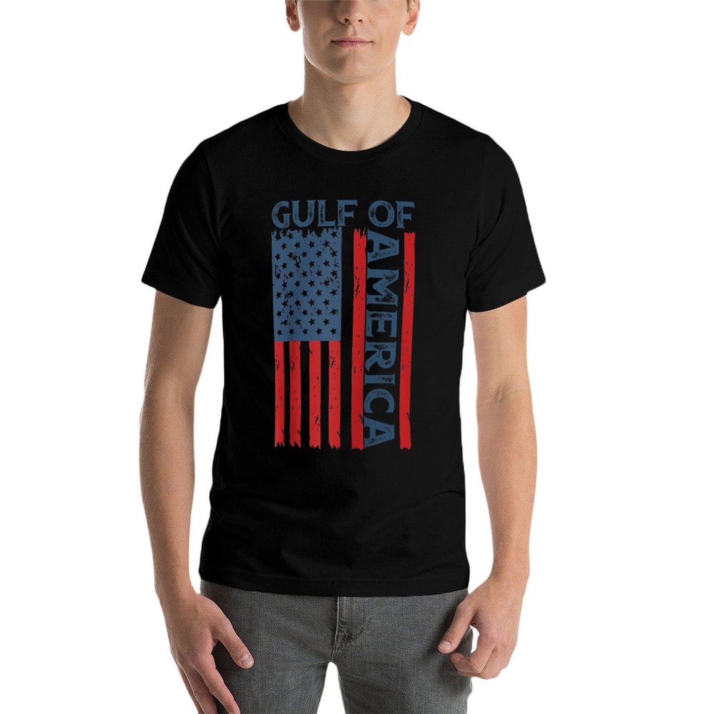 America's Gulf - Gulf Of USA America Funny USA American Flag Raglan Baseball Lightweight T-Shirt