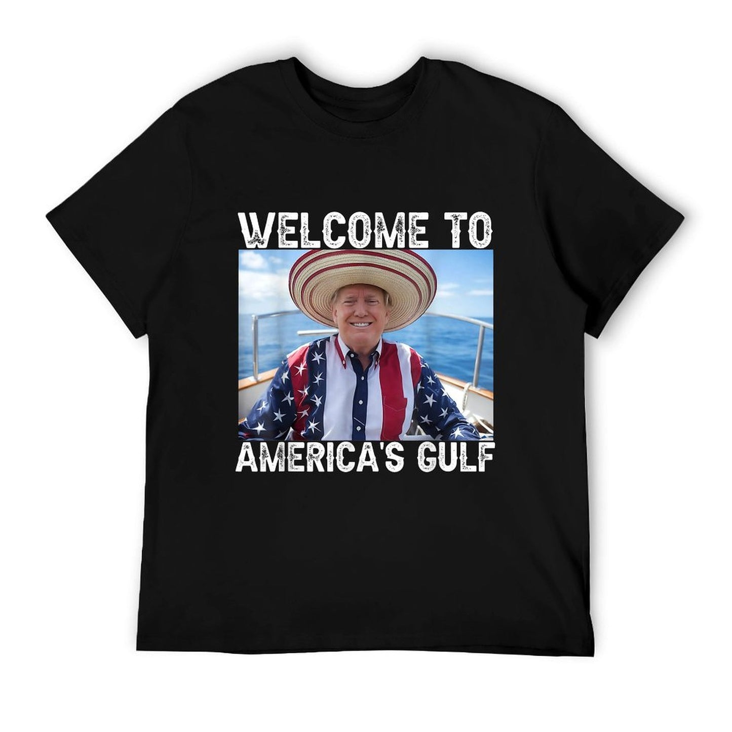 Gulf of USA America Funny USA Flag Breathable T-Shirt