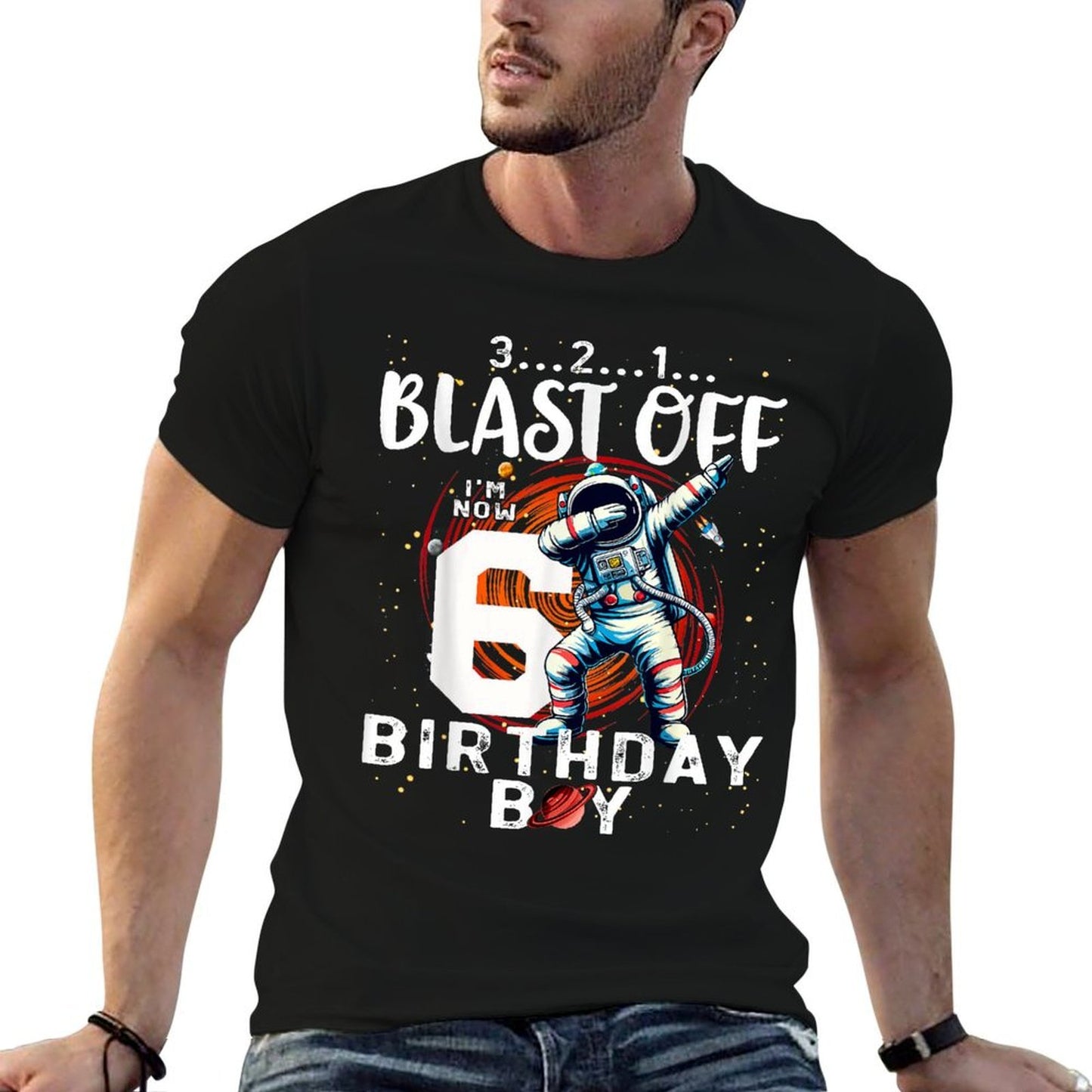 6 Birthday Boy Astronaut Astronomy 6th Year Old Birtday Quick-drying T-Shirt