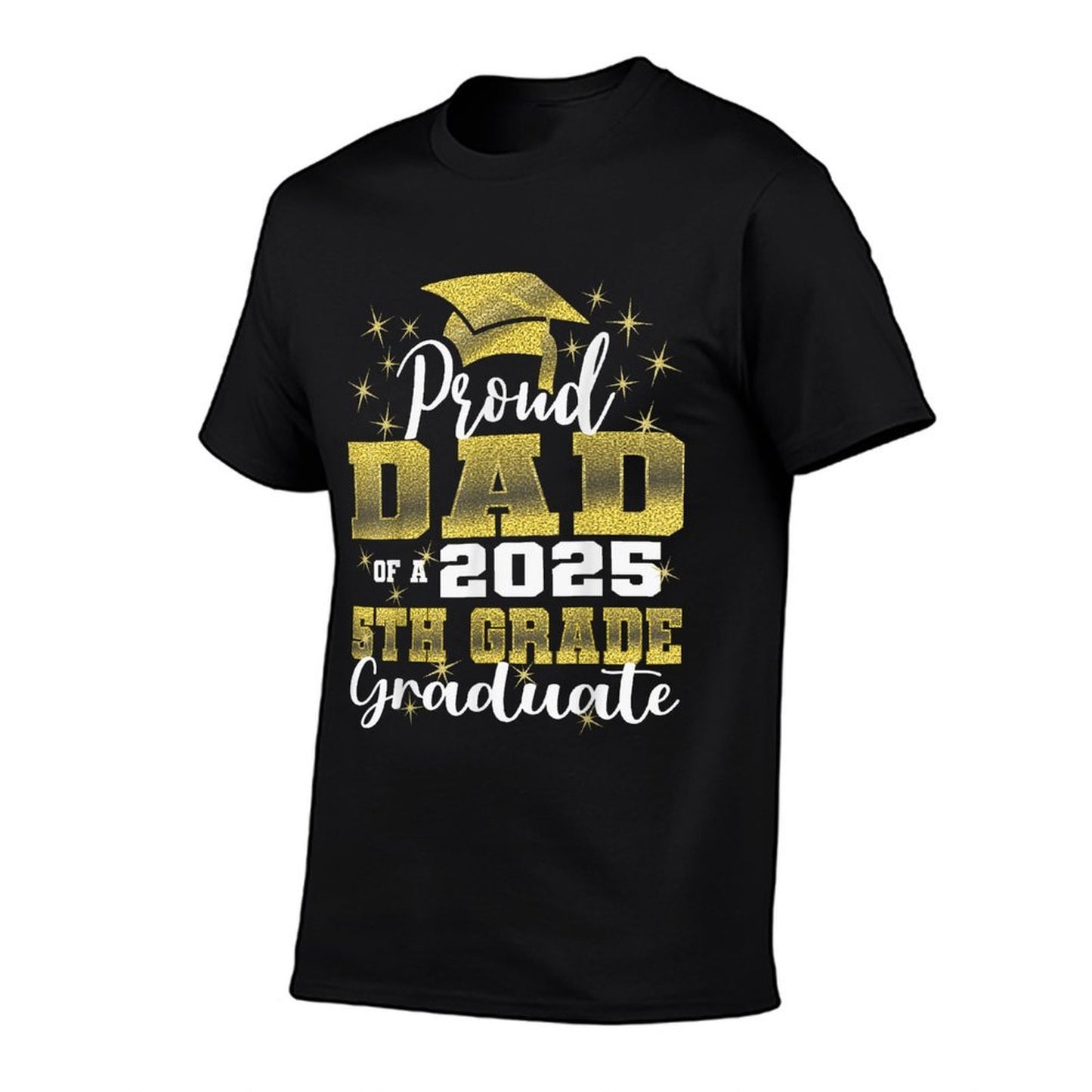 Proud Dad of 5th Grade Graduate 2025 Elementary Graduation Affordable Price T-Shirt