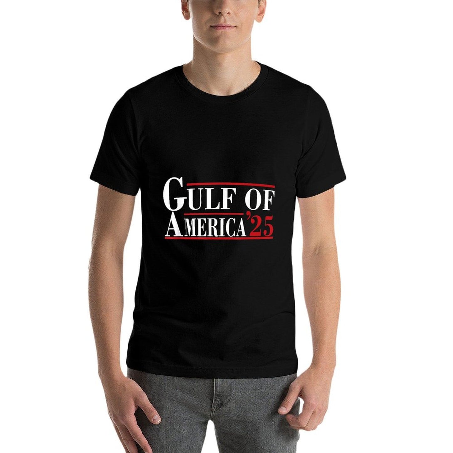 Gulf of USA America Funny USA Flag Cotton T-Shirt