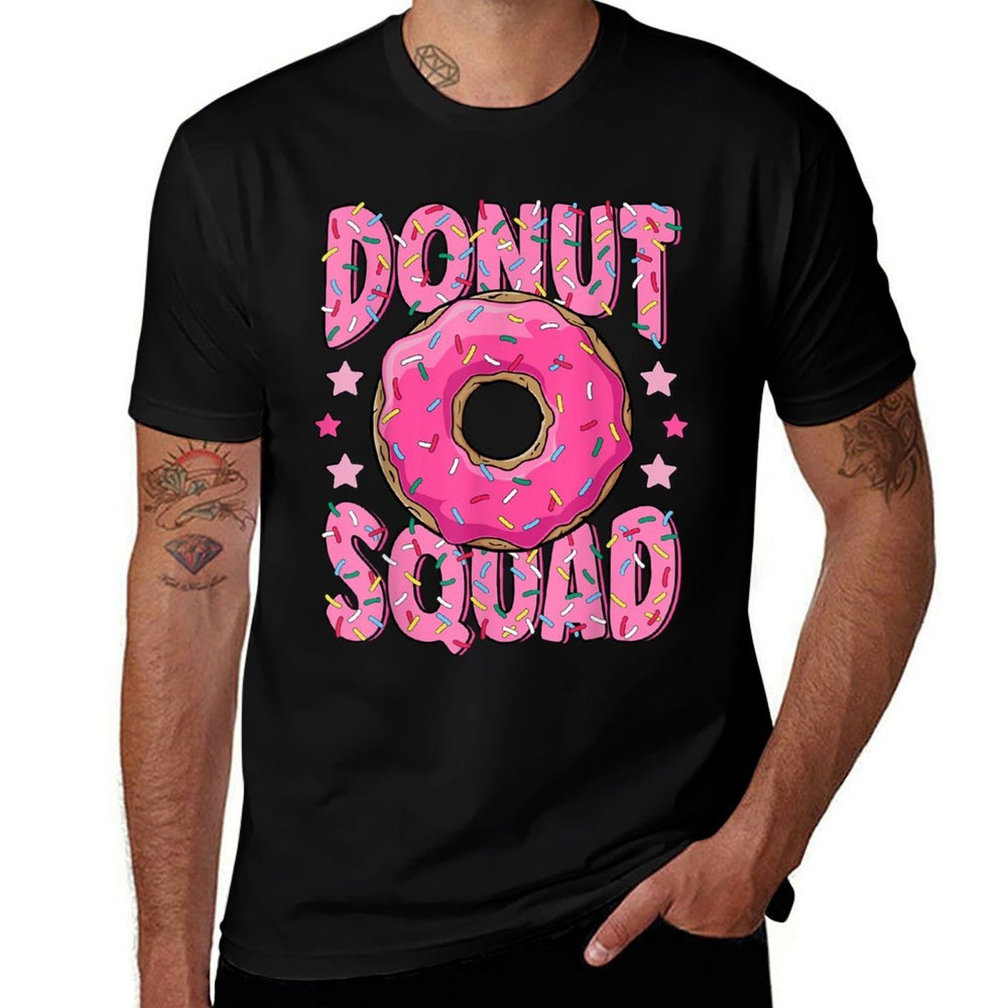 Pink Donut Squad Sprinkles Donut Lover Matching Donut Party Comfortable T-Shirt