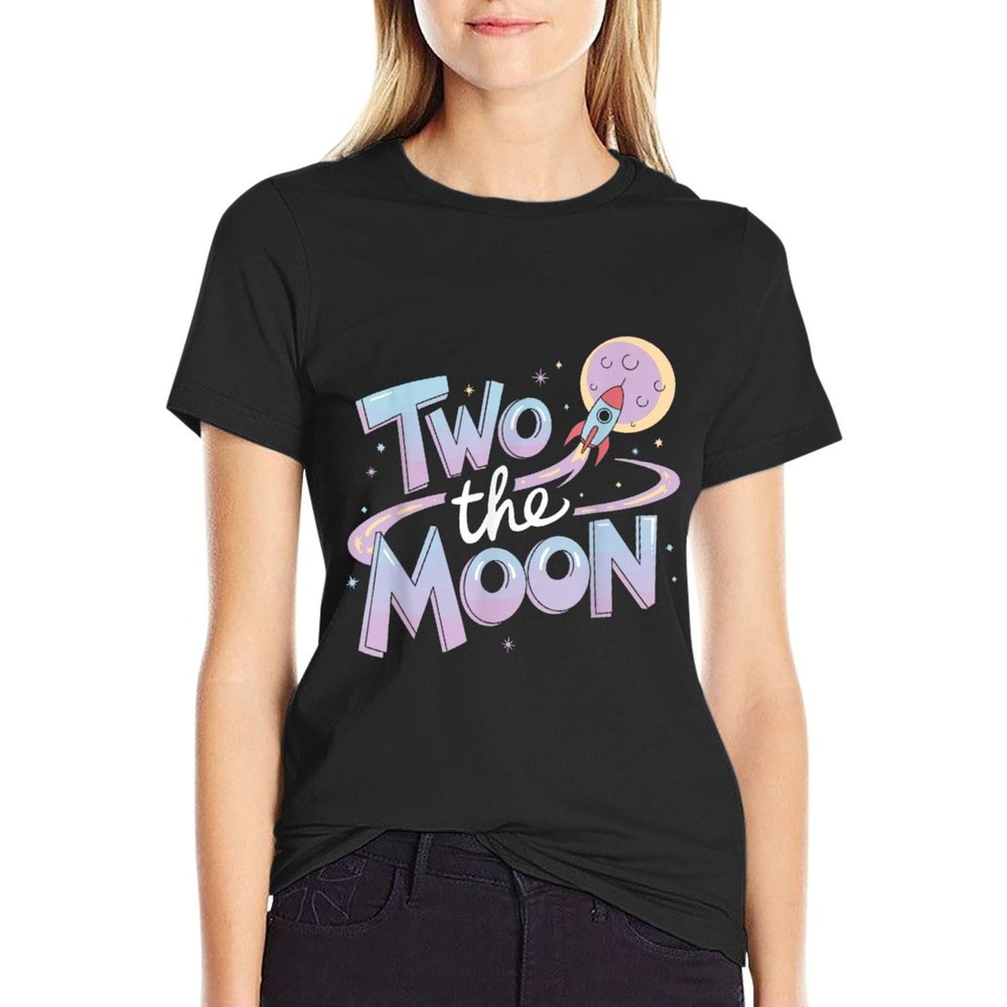 Two The Moon 2nd Birthday Girl Boy 2 Year Old Toddler Classic T-Shirt