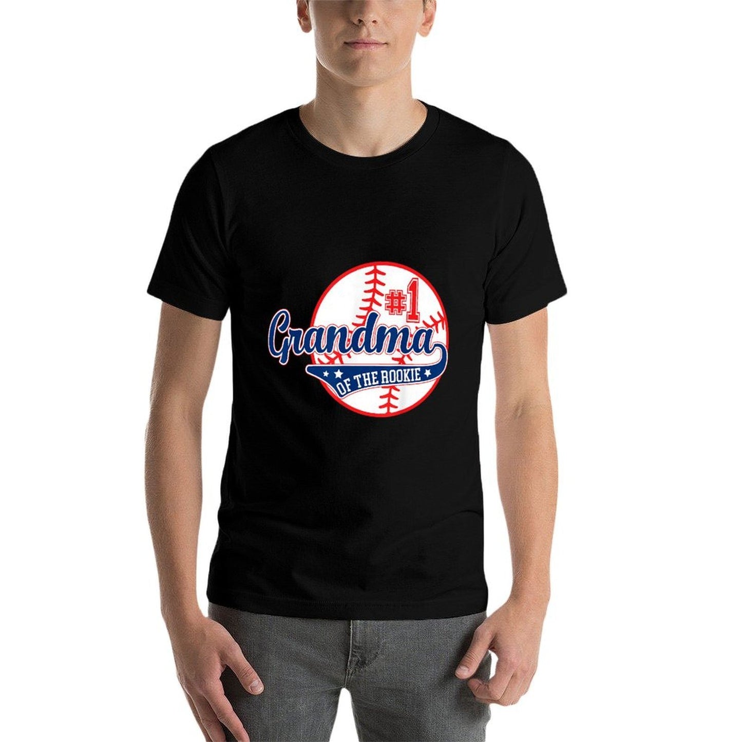 Grandma Rookie of Year 1st Birthday Baseball Theme Matching Polyester Blend T-Shirt