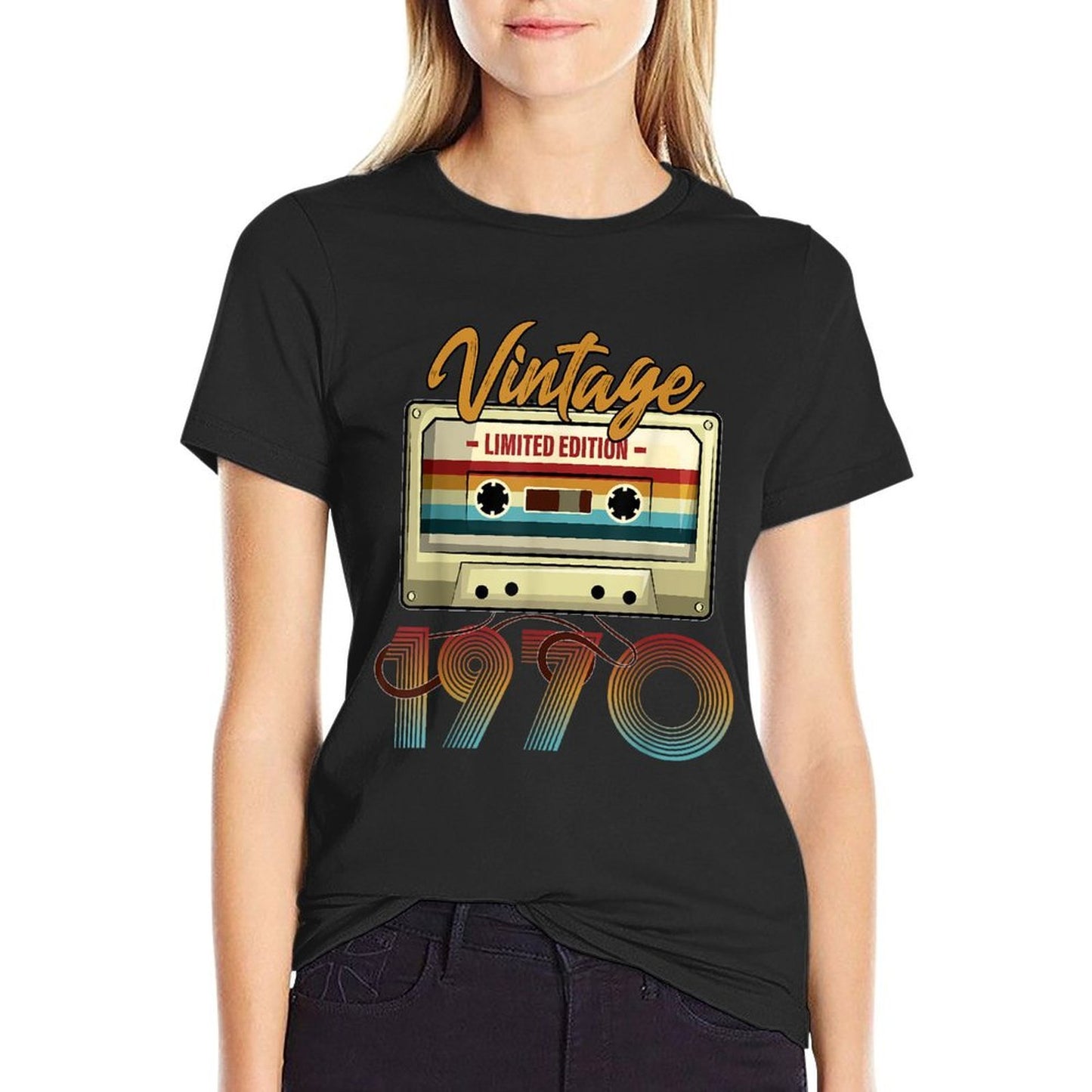Vintage 1970 55th Birthday Cassette Tape for Men Women B-day Vintage-inspired T-Shirt