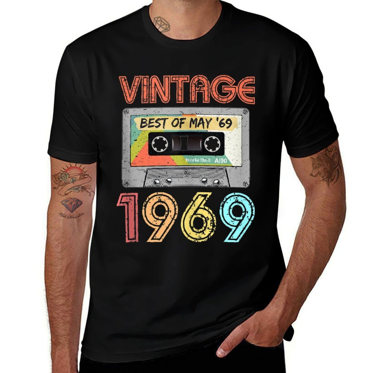 May 1969 50th Birthday Retro Vintage 1969 Birthday High-quality Stitching T-Shirt