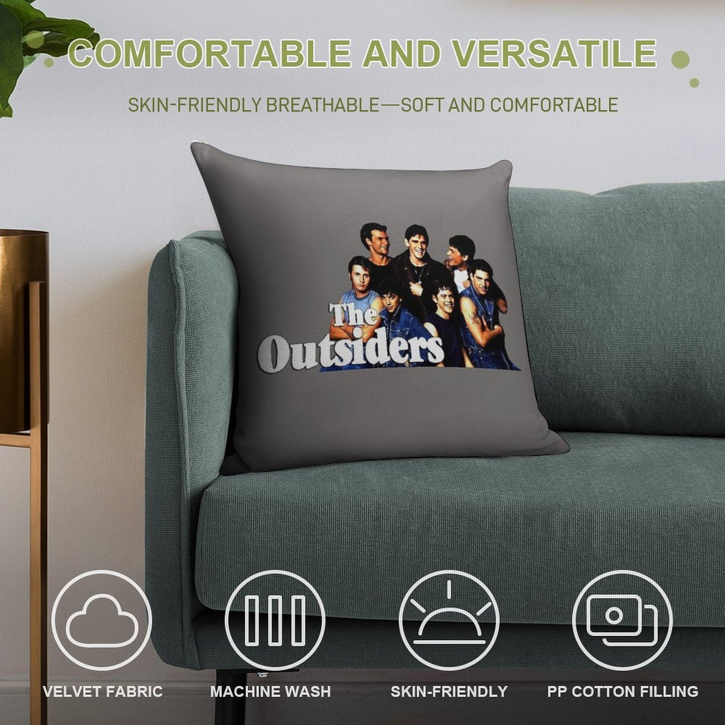 The Outsiders Soft High-Density Material Throw Pillow