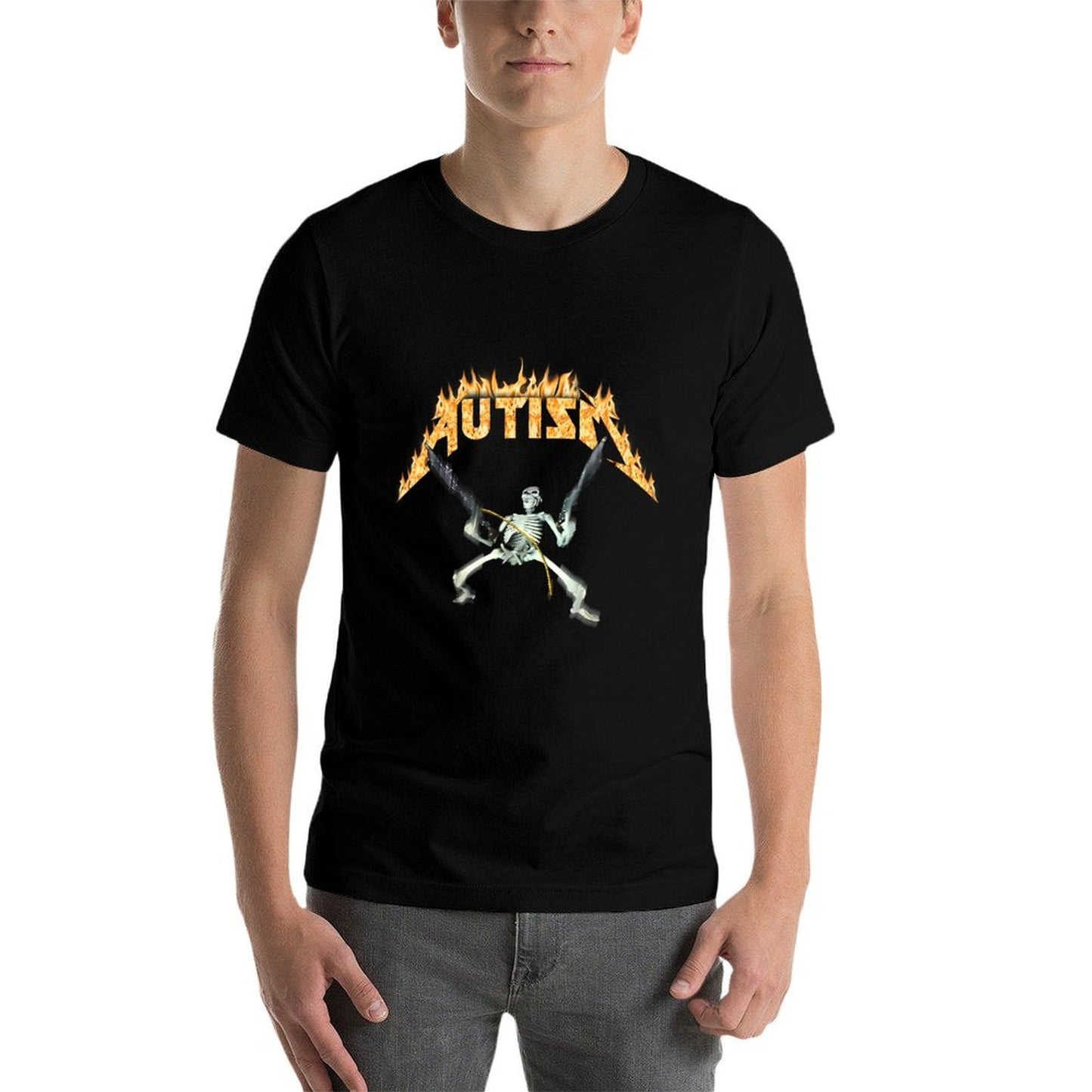 Autism Skeleton Meme Funny Men Women Kids Moisture-wicking T-Shirt