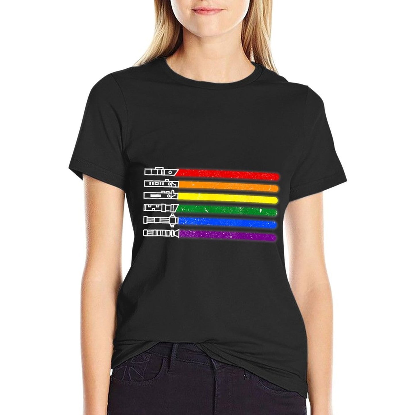 Funny Gay Saber Rainbow LGBT Pride Month 2022 LGBTQ Moisture-wicking T-Shirt