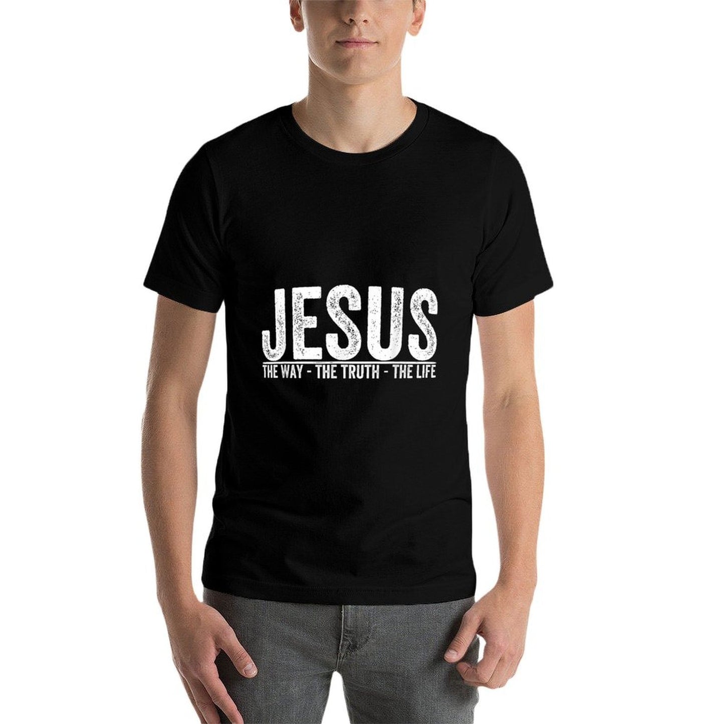 Christ Jesus The Way. The Truth. The Life Blessed Christians Stretchy T-Shirt